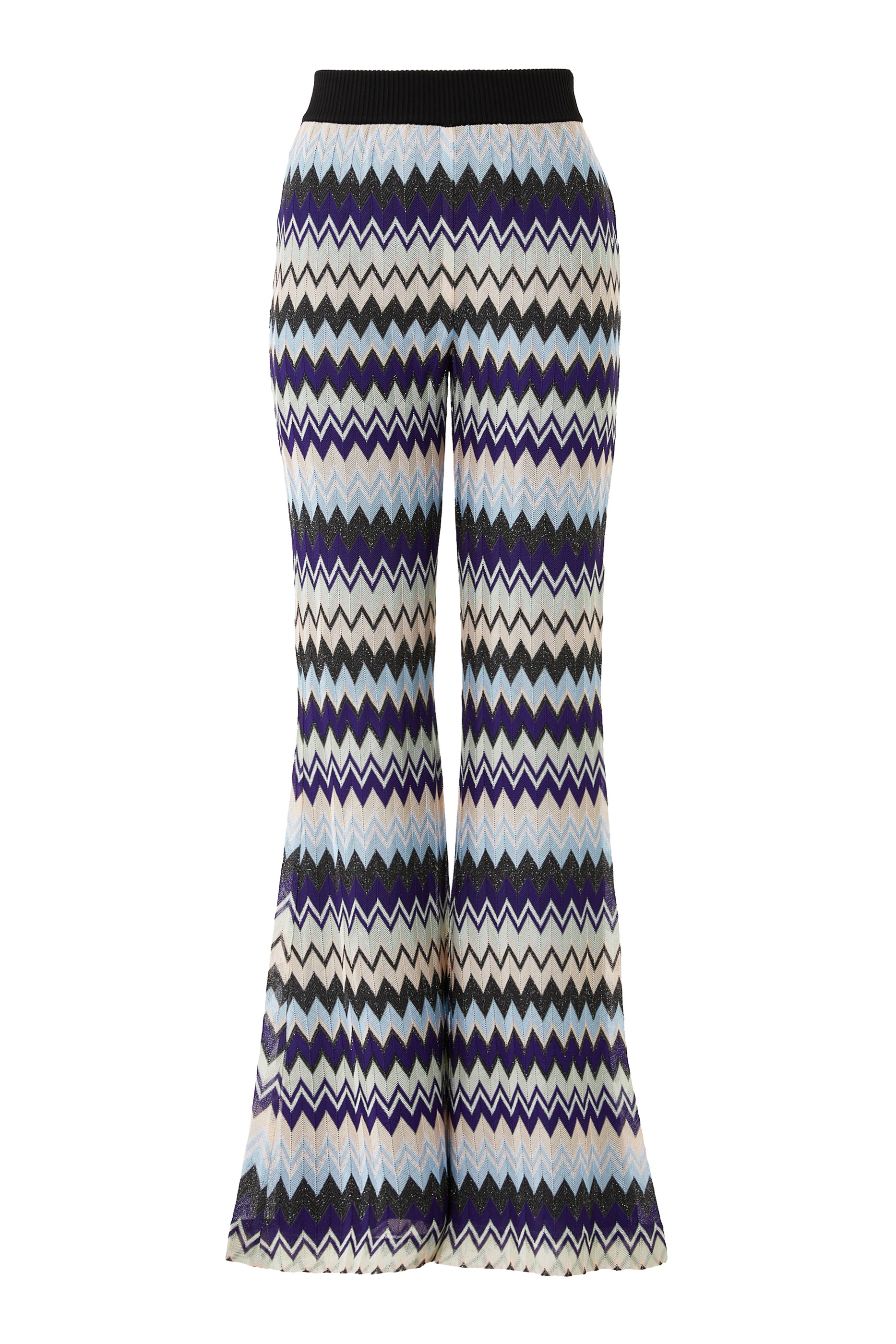 بنطال بحافة واسعة ونقشة خطوط متعرجة راشيل