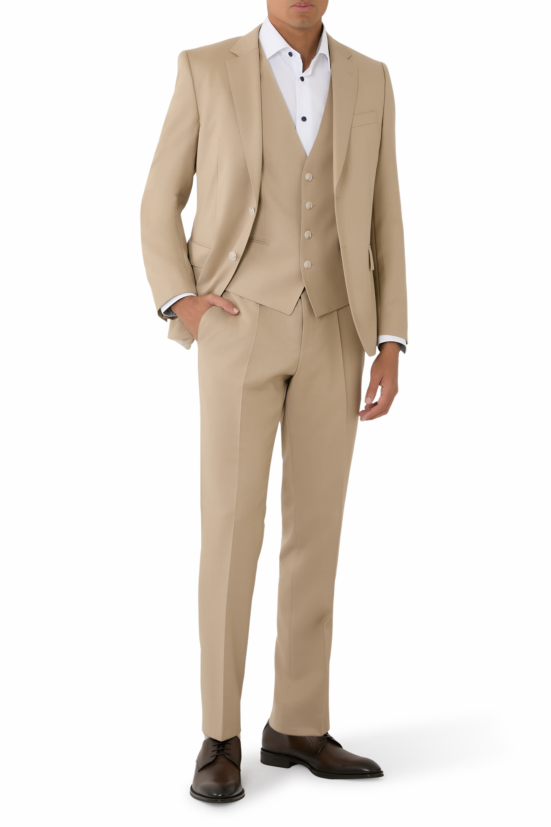 قميص بنقشة هندسية تويل مميز للماركة 