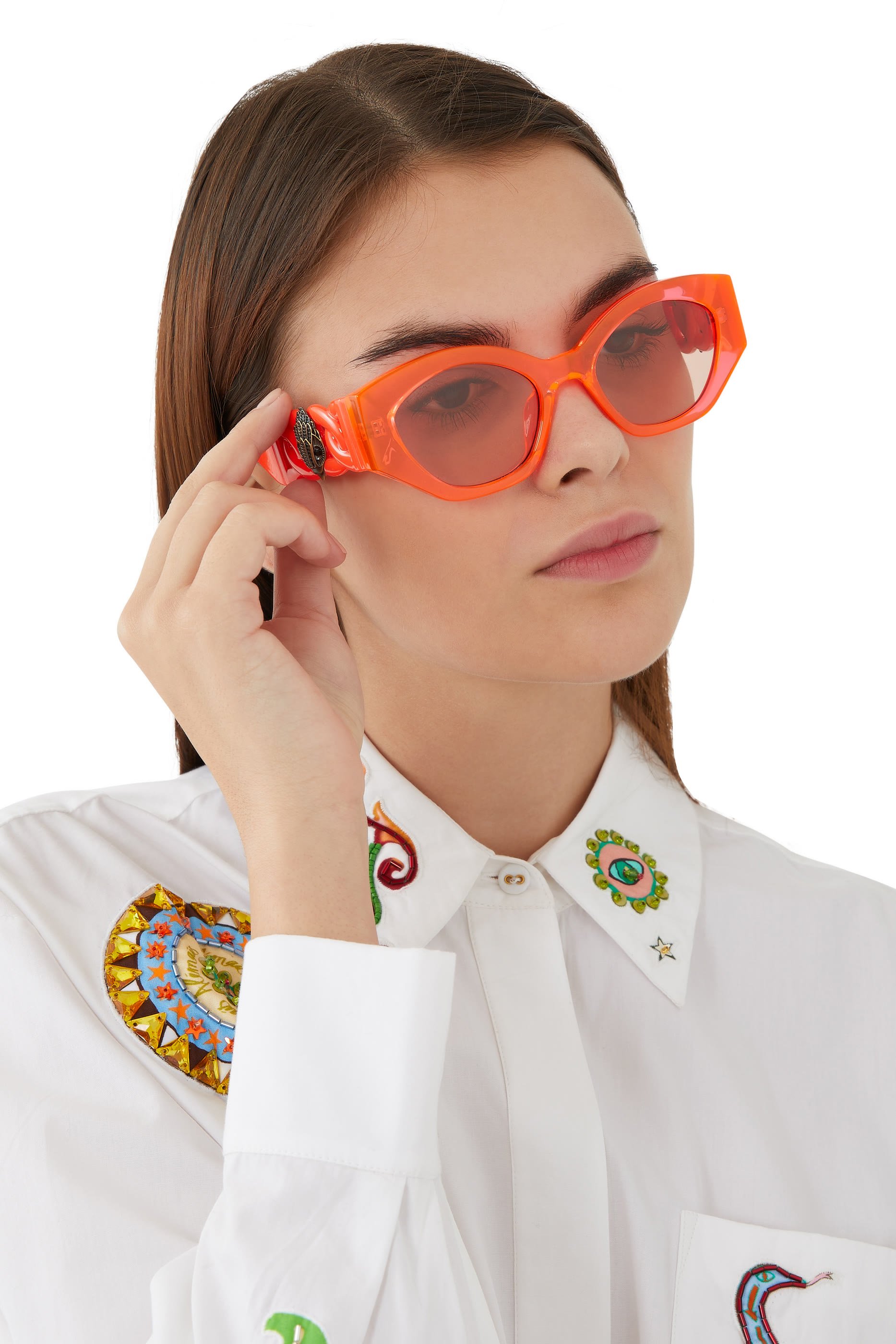 نظارة شمسية تشيلسي بتصميم عين القطة بحلقات سلسلة