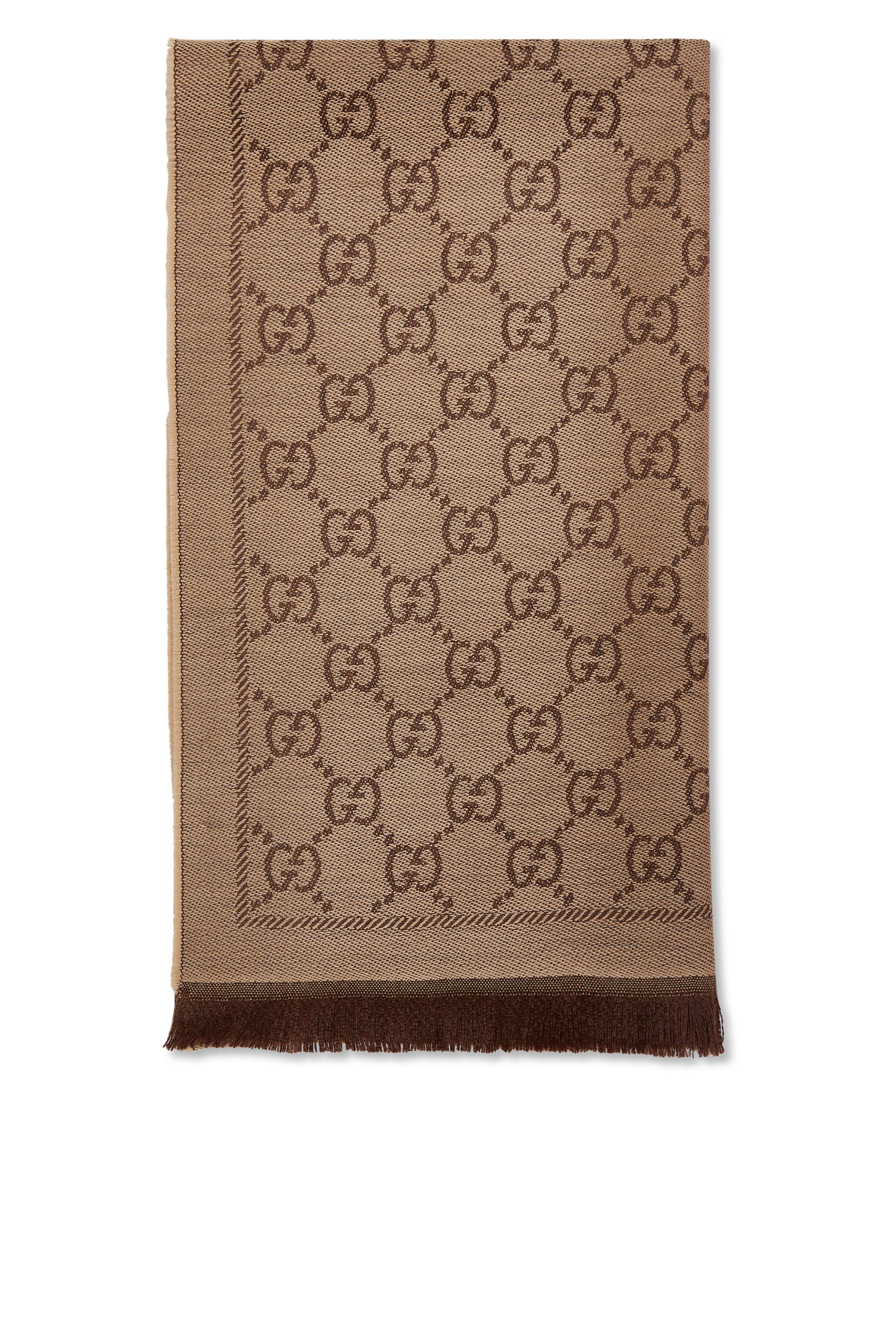 وشاح صوف جاكار بنقشة شعار GG