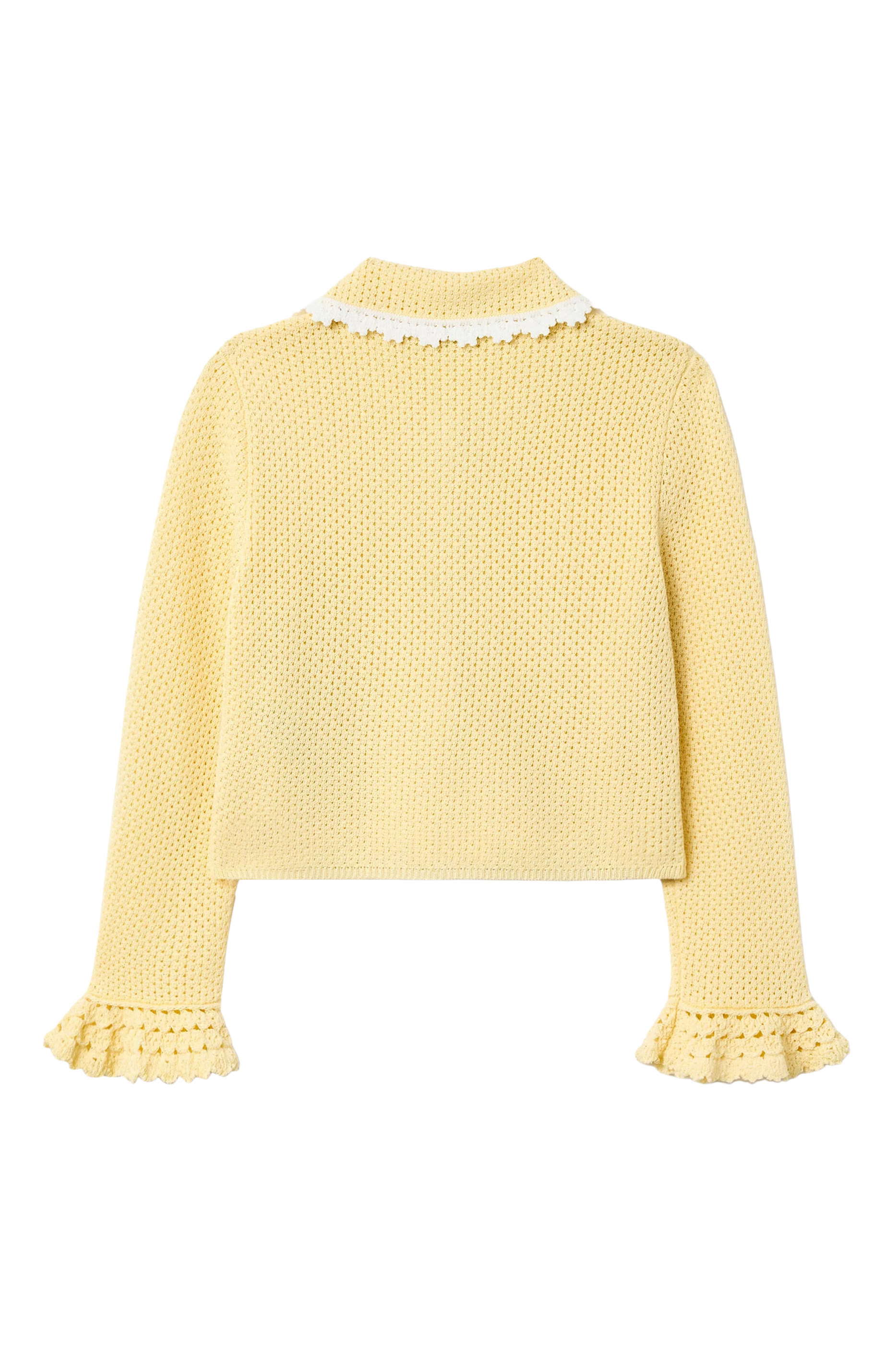 Kids Pointelle Frill Cardigan 