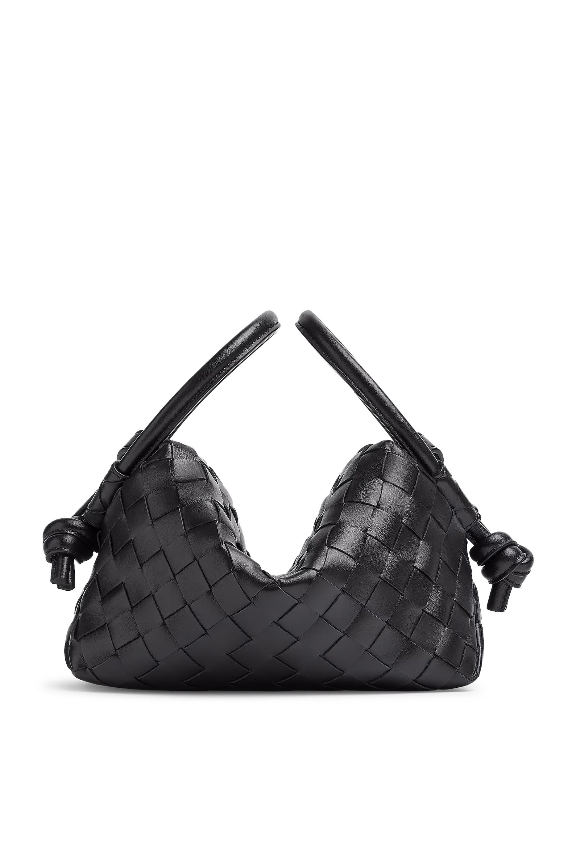 حقيبة كروس لوب صغيرة جلد مجدول