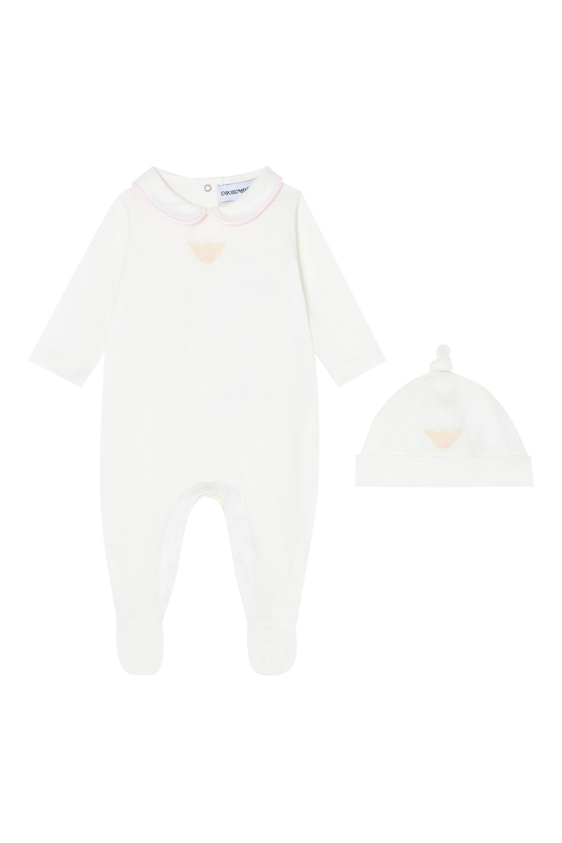 طقم لباس قطعة واحدة وقبعة بيني جيرسيه ممرسر للأطفال