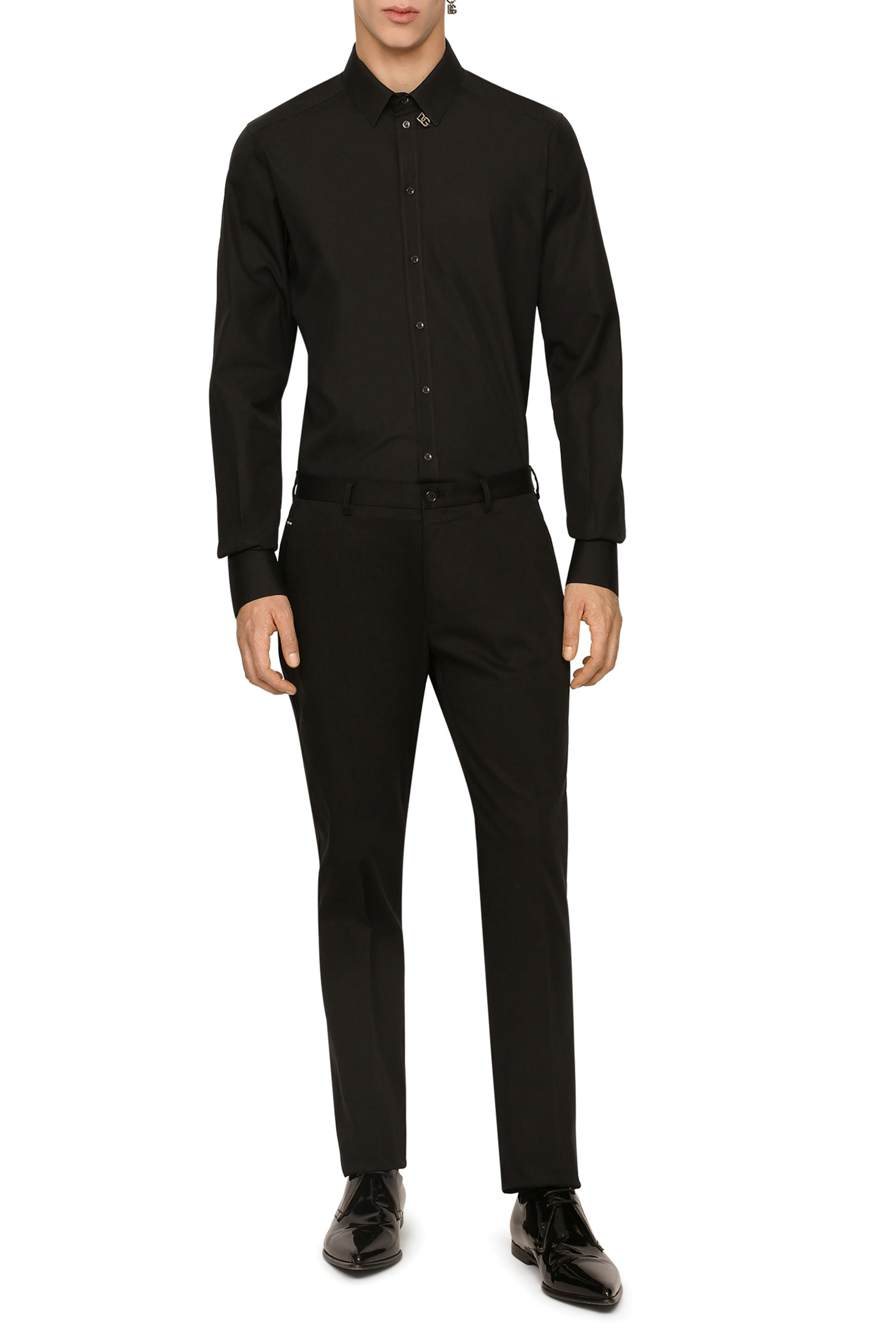 بنطال قطن مطاطي بشعار الماركة