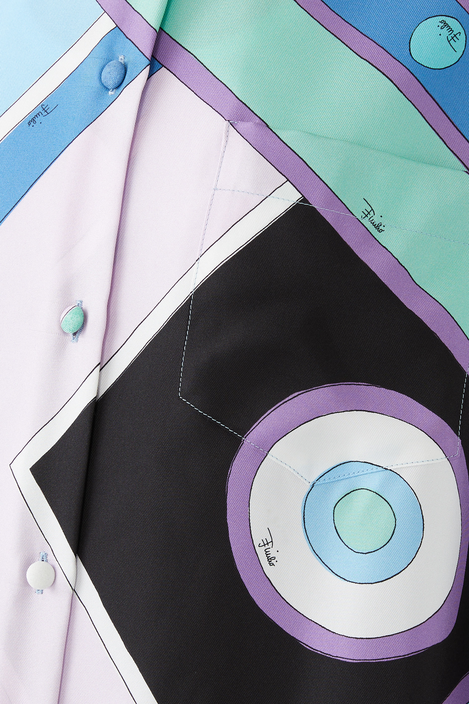 قميص بنقشة فيفارا حرير تويل