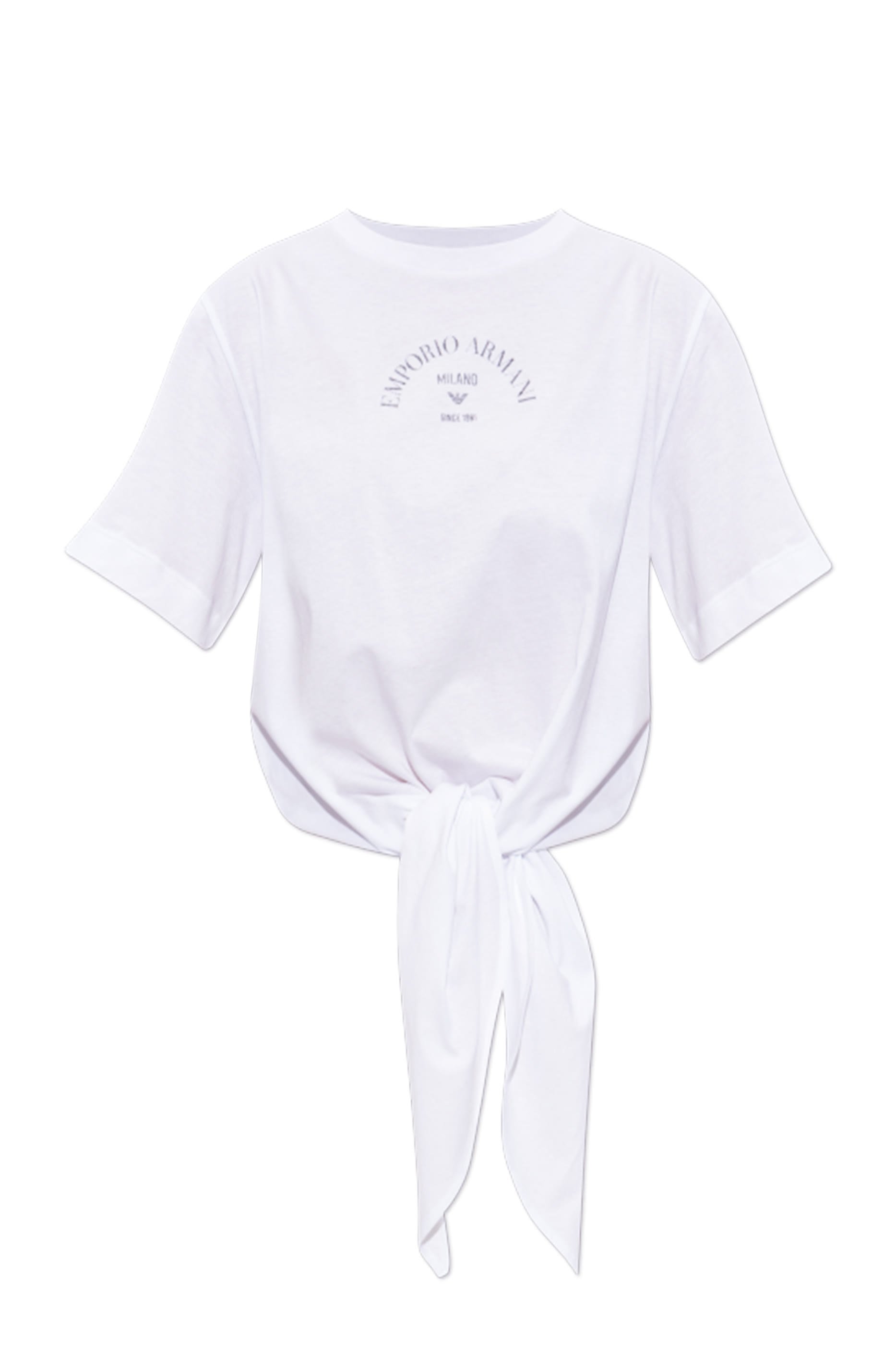 تيشيرت بعقدة وشعار الماركة