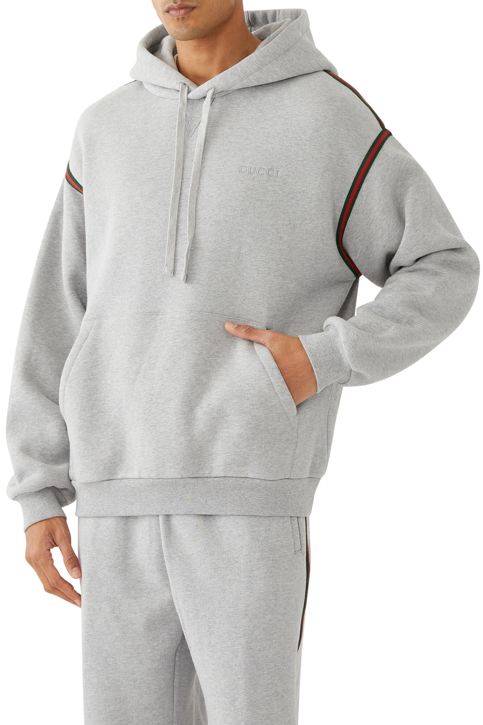 سويت شيرت بغطاء رأس قطن جيرسيه