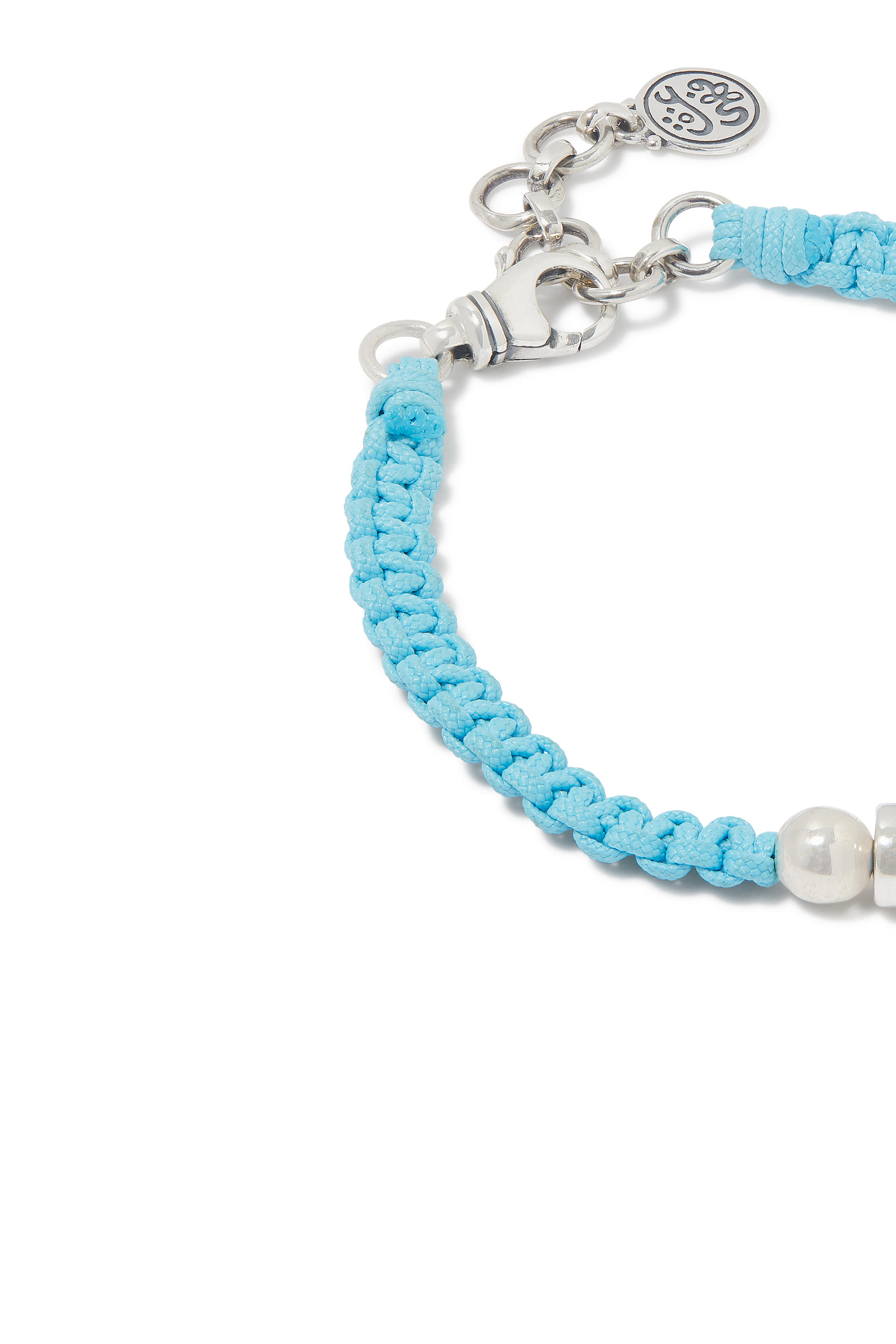 سوار نيفر أبارت بتصميم مضفر، ذهب أصفر عيار 18، فضة استرلينية وقماش. 