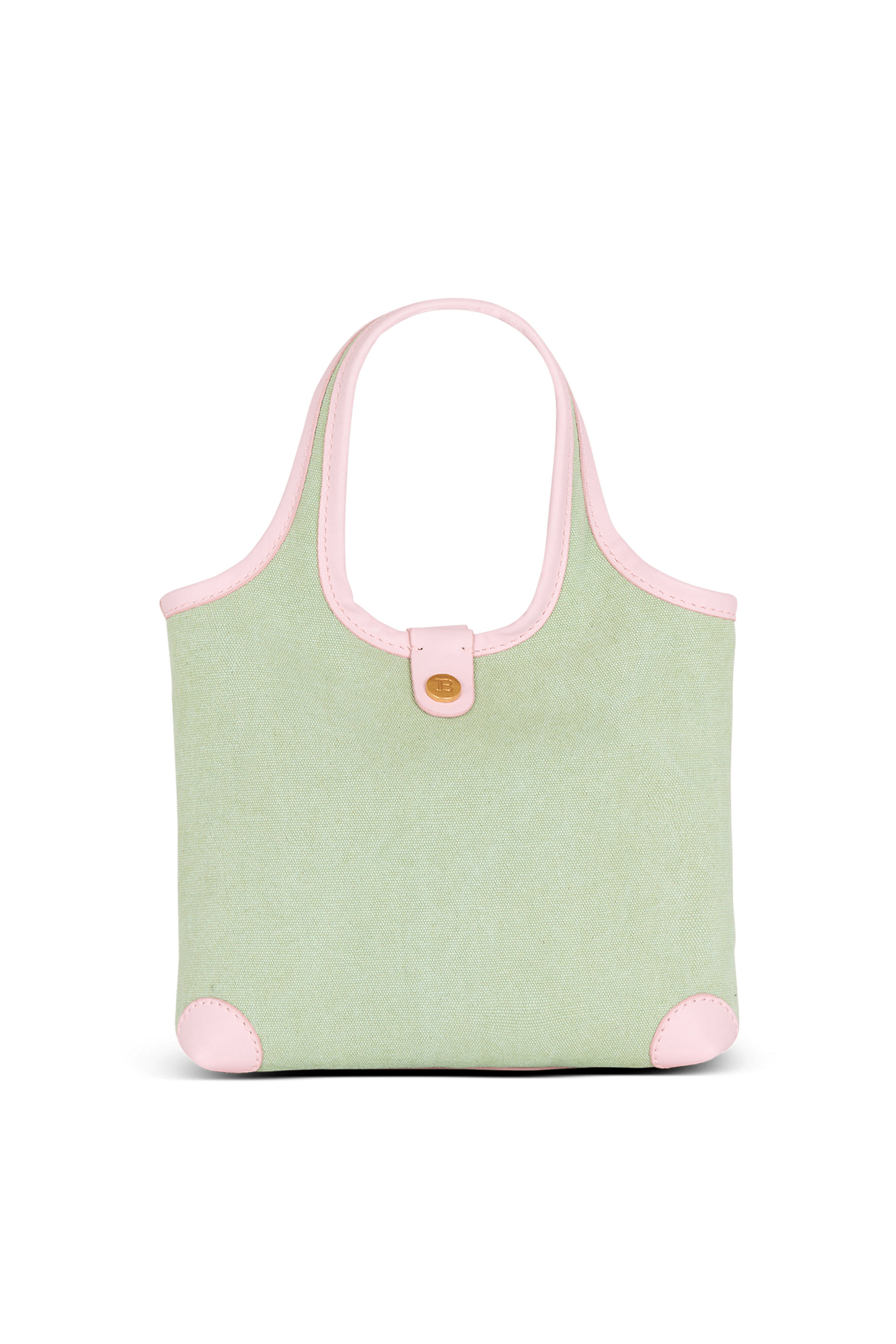 حقيبة يد بي ارمي صغيرة قماش قنب وجلد