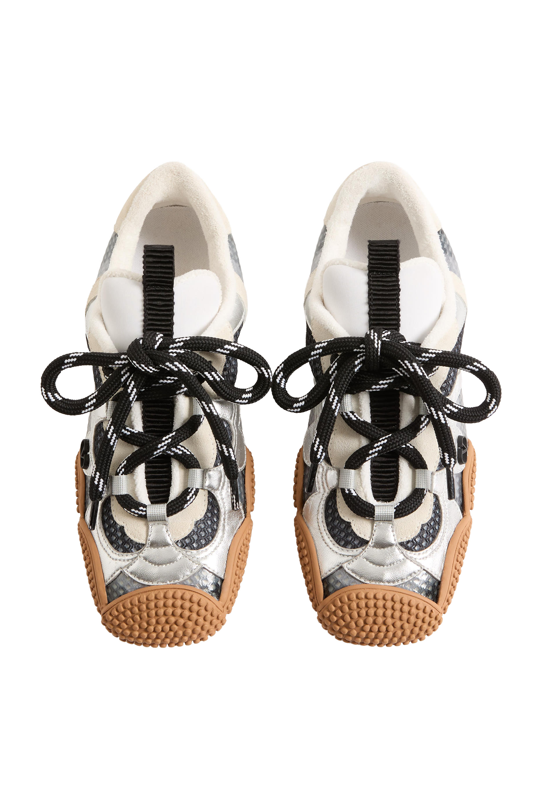 سنيكرز أمفيبيا جلد عجل مطاطي وجلد نابا لامع