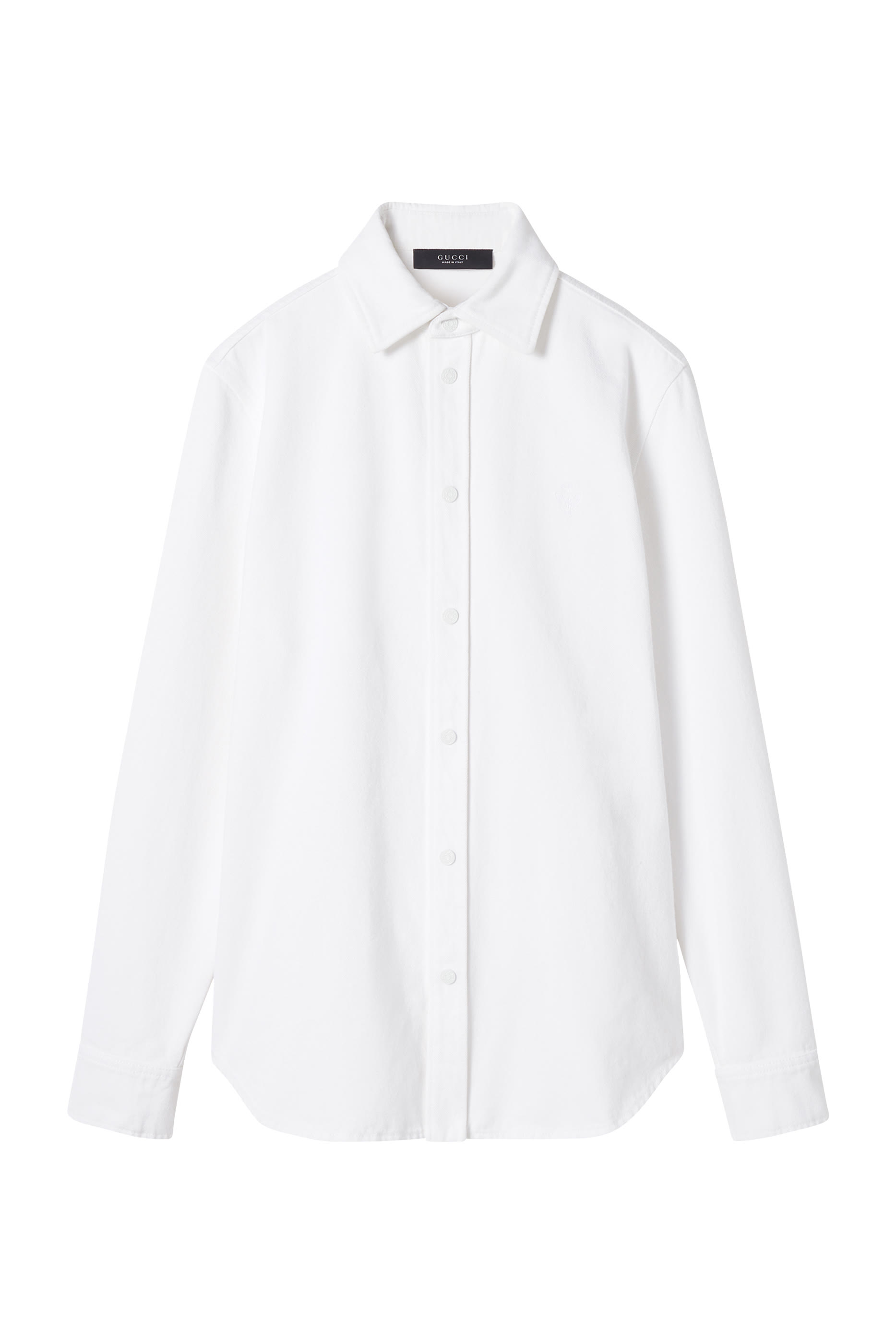 قميص قطن دنيم معتمد باهت