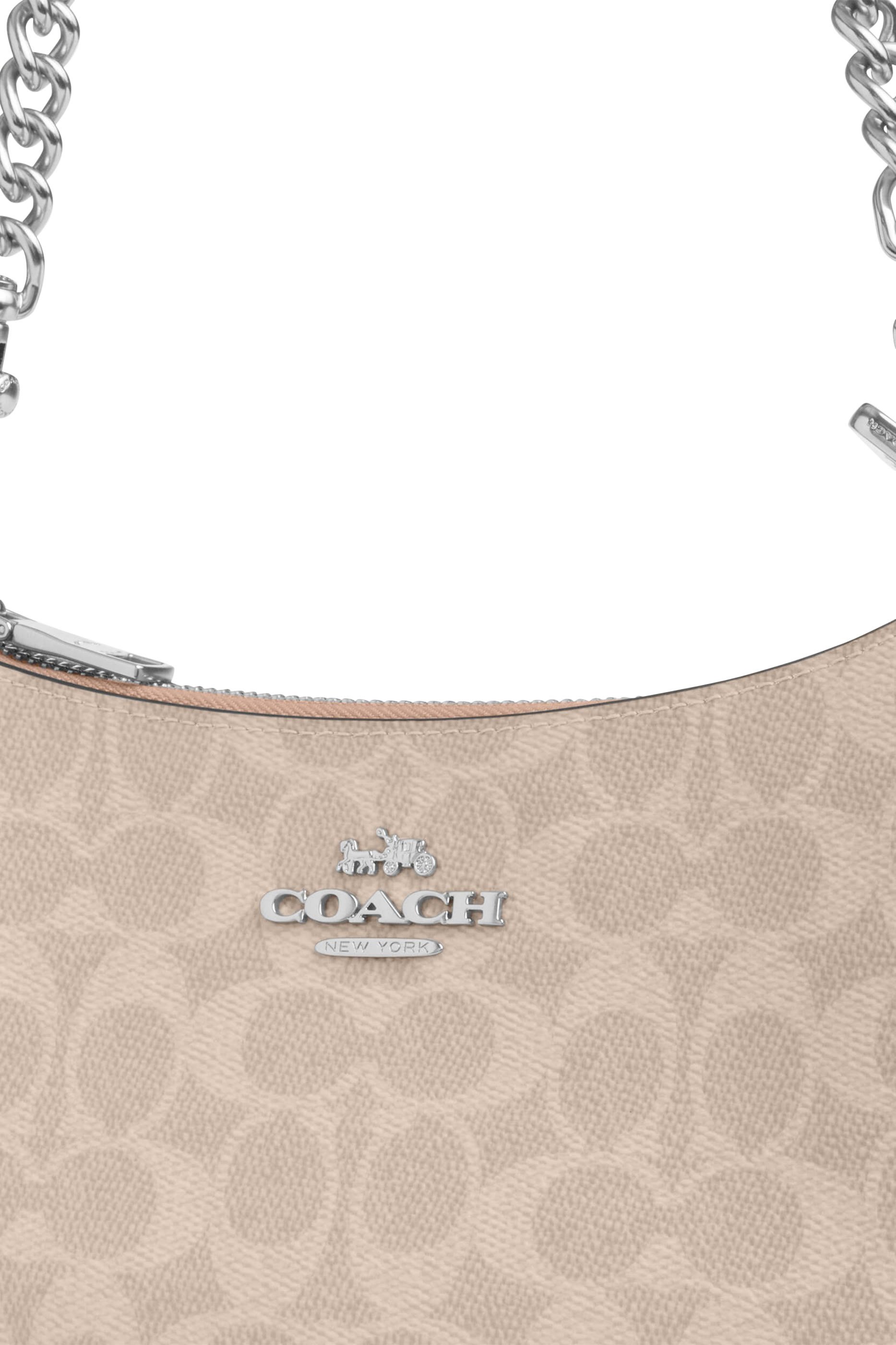 حقيبة كروس بودي تيري صغيرة قماش قنب محفور بشعار الماركة