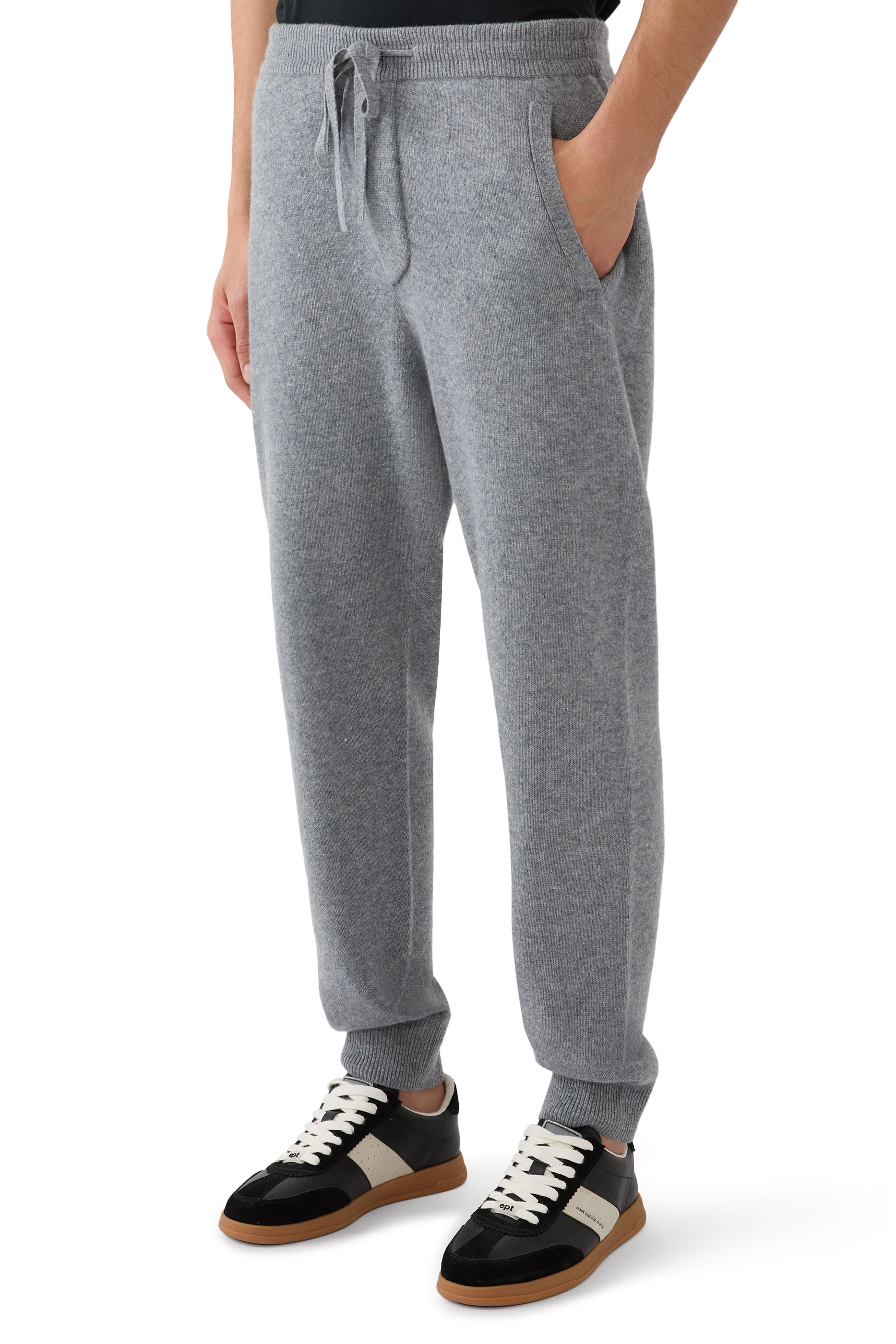 بنطال رياضي مع جيوب كشمير معاد تدويره