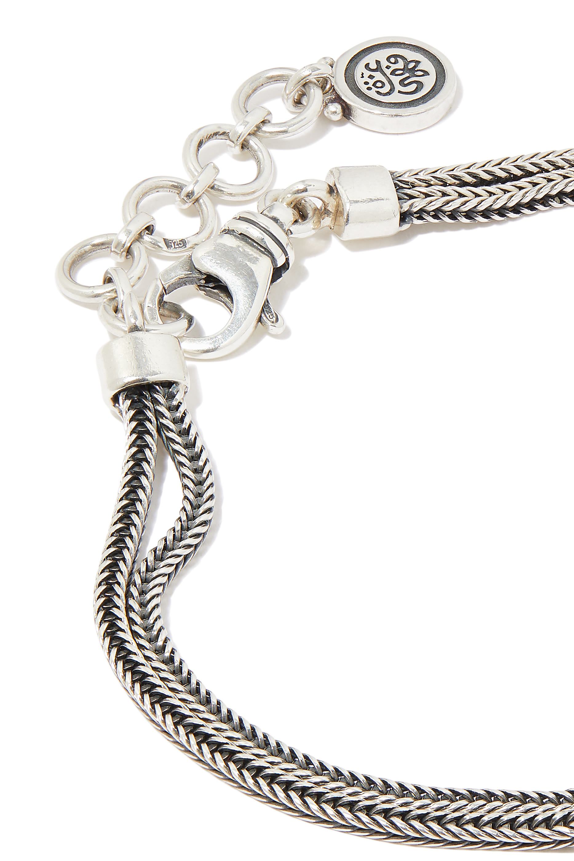 سوار مزين بعبارة لا نفترق ذهب عيار 18 وفضة إسترلينية