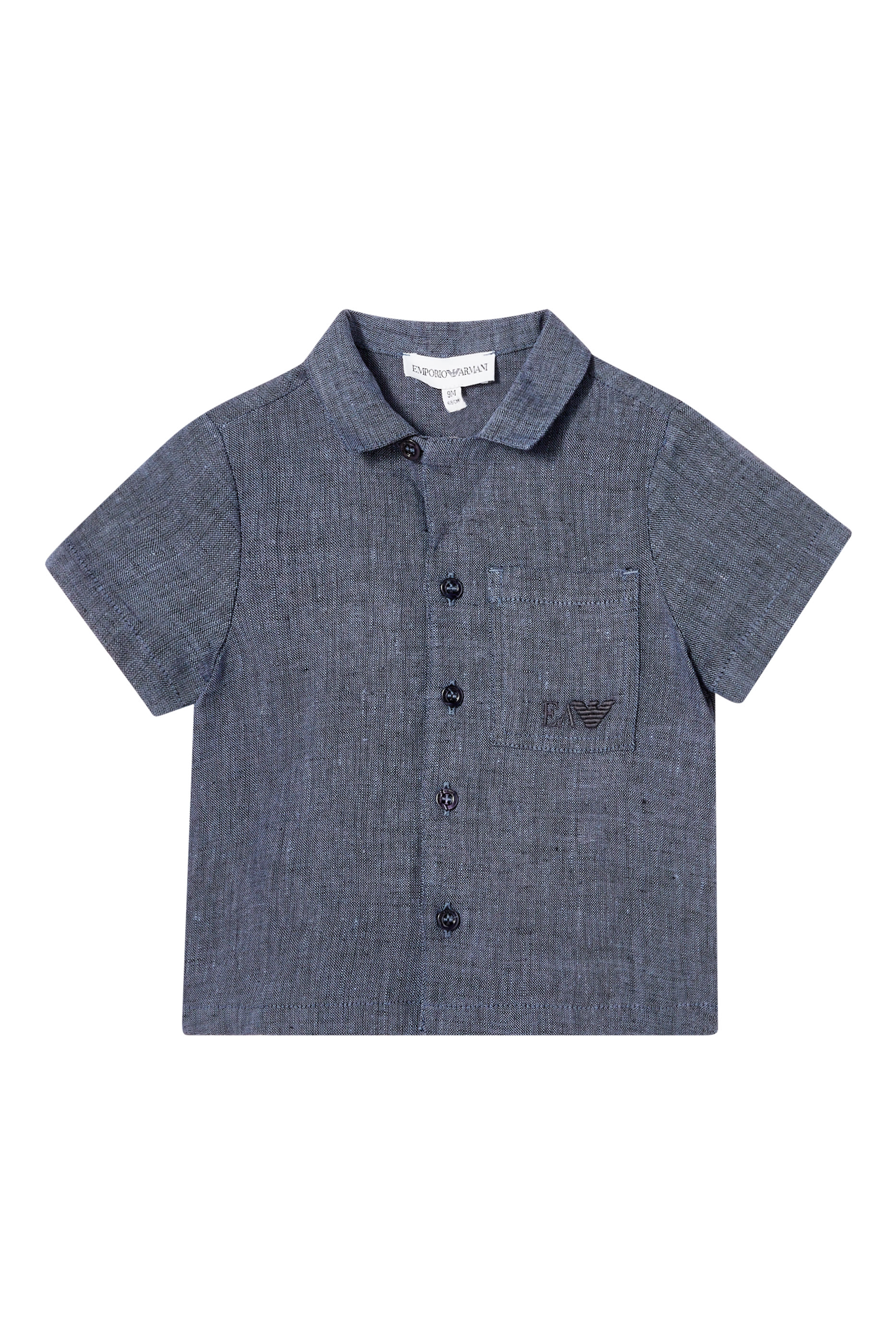 قميص بتطريز شعار الماركة للأطفال