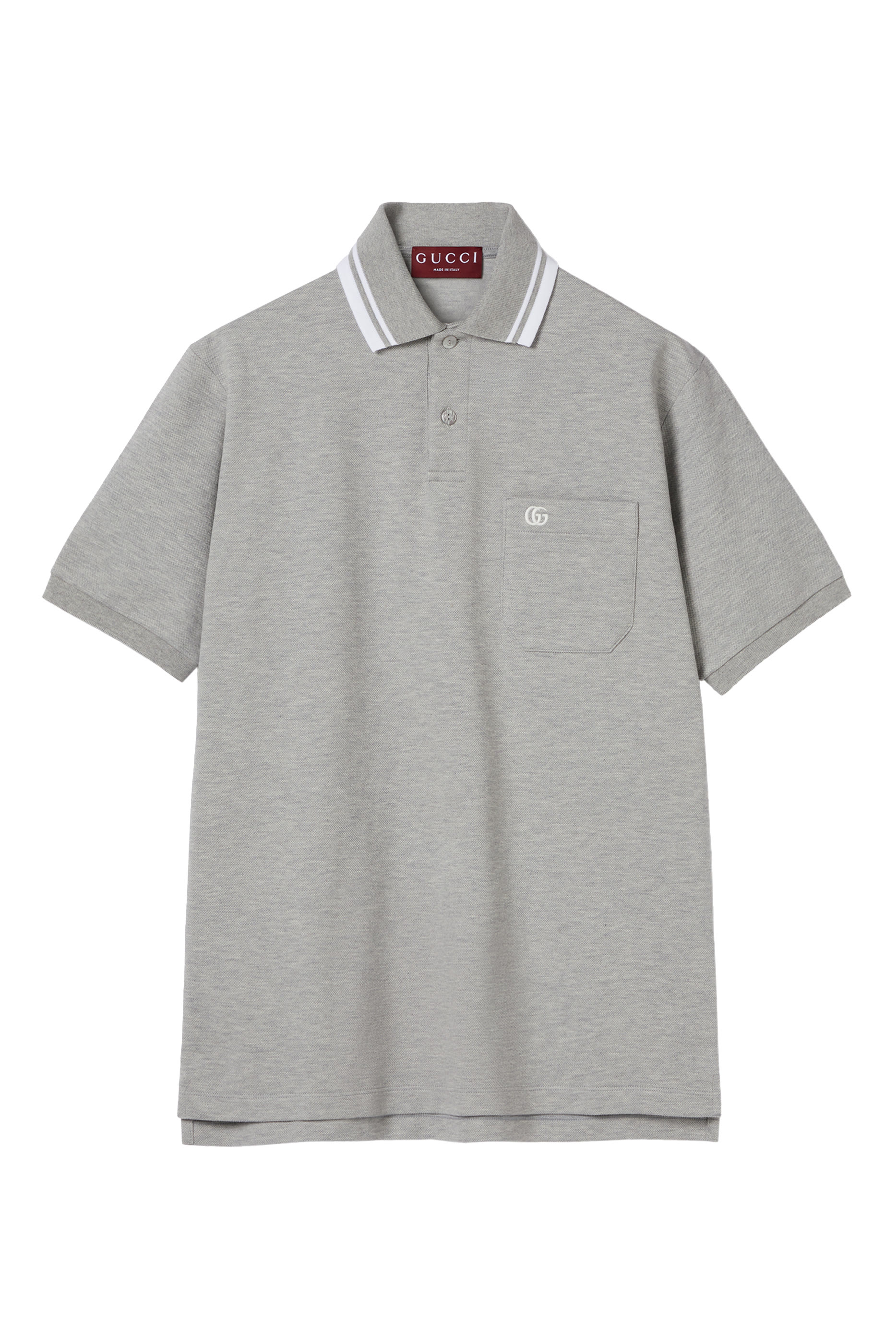GG Embroidered Cotton Piquet Polo Shirt 
