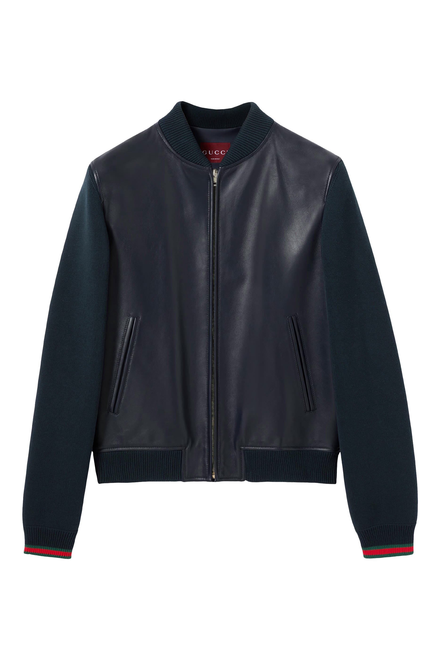 جاكيت بومبر جلد نابا ونسيج