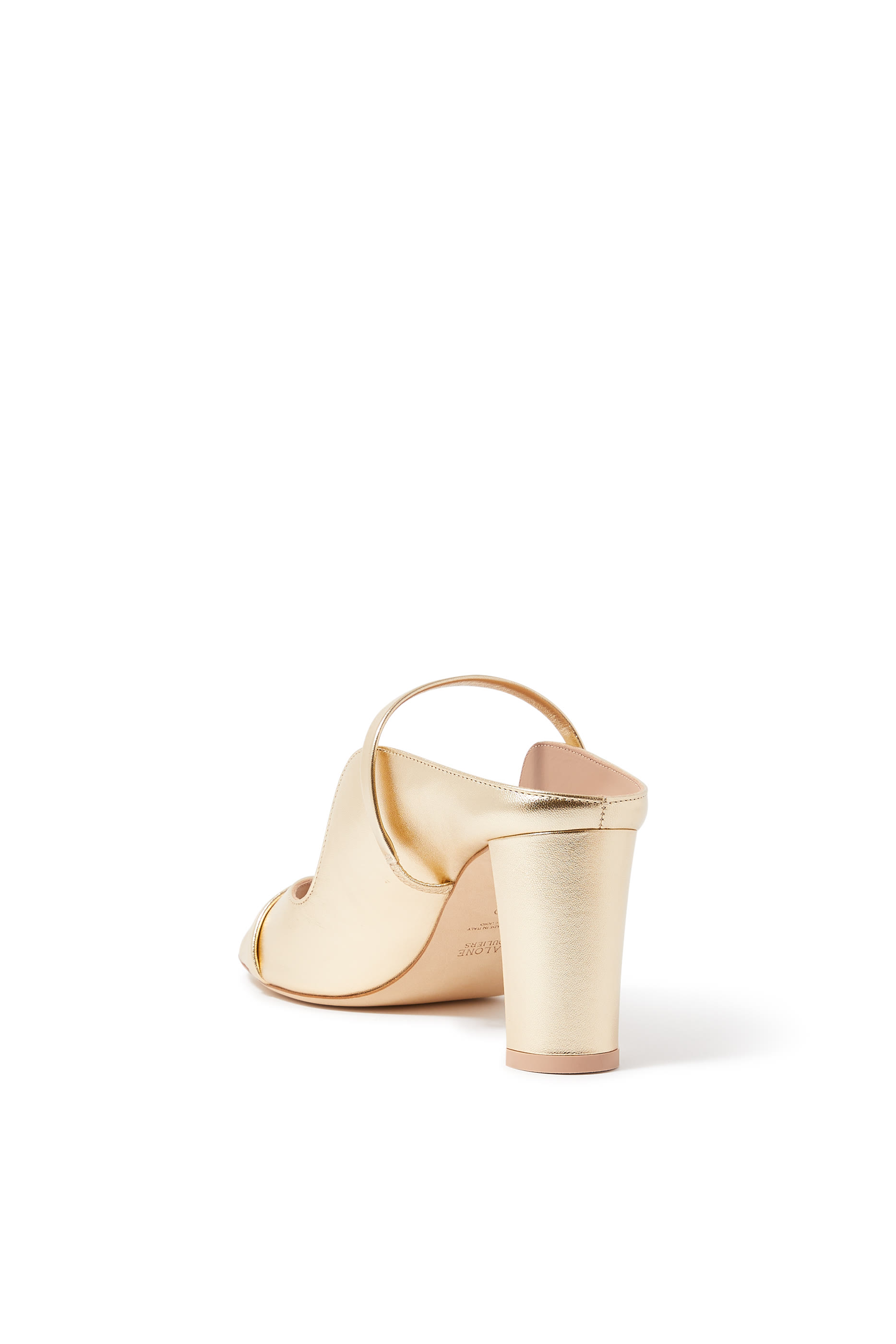 حذاء نورا 70 بكعب جلد لامع