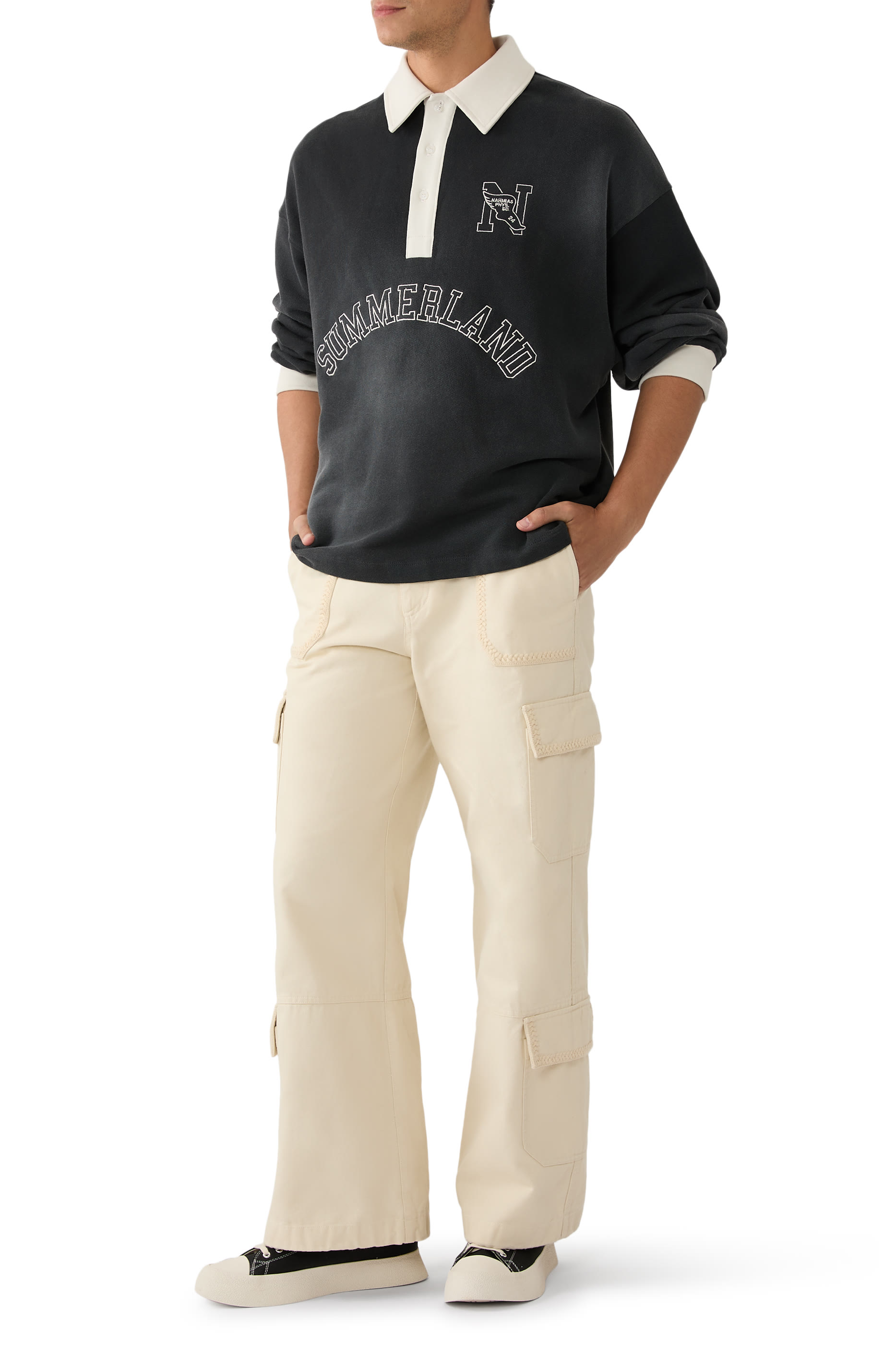 قميص بولو بشعار الماركة تيري