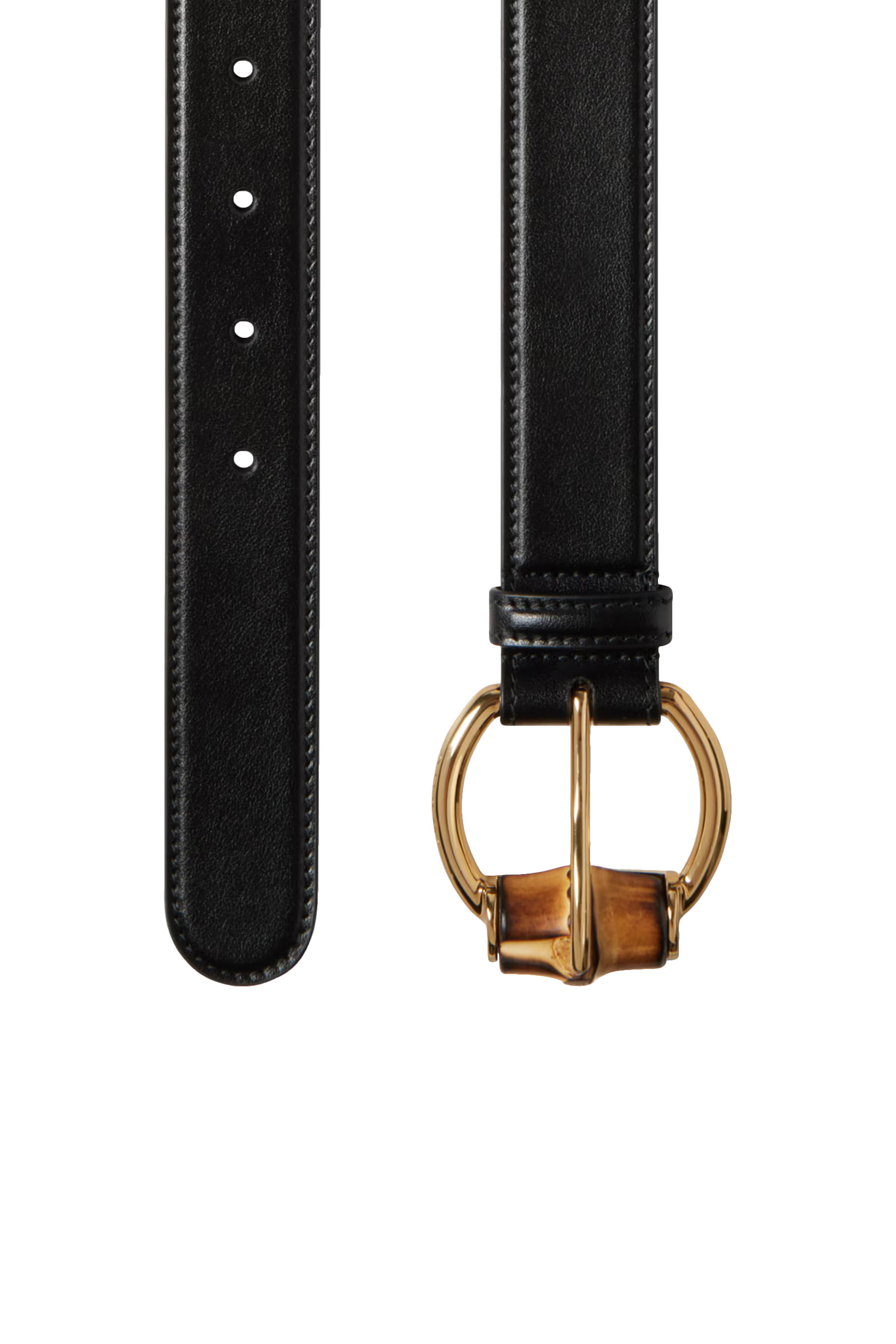 حزام مع مشبك بتفاصيل خيزران