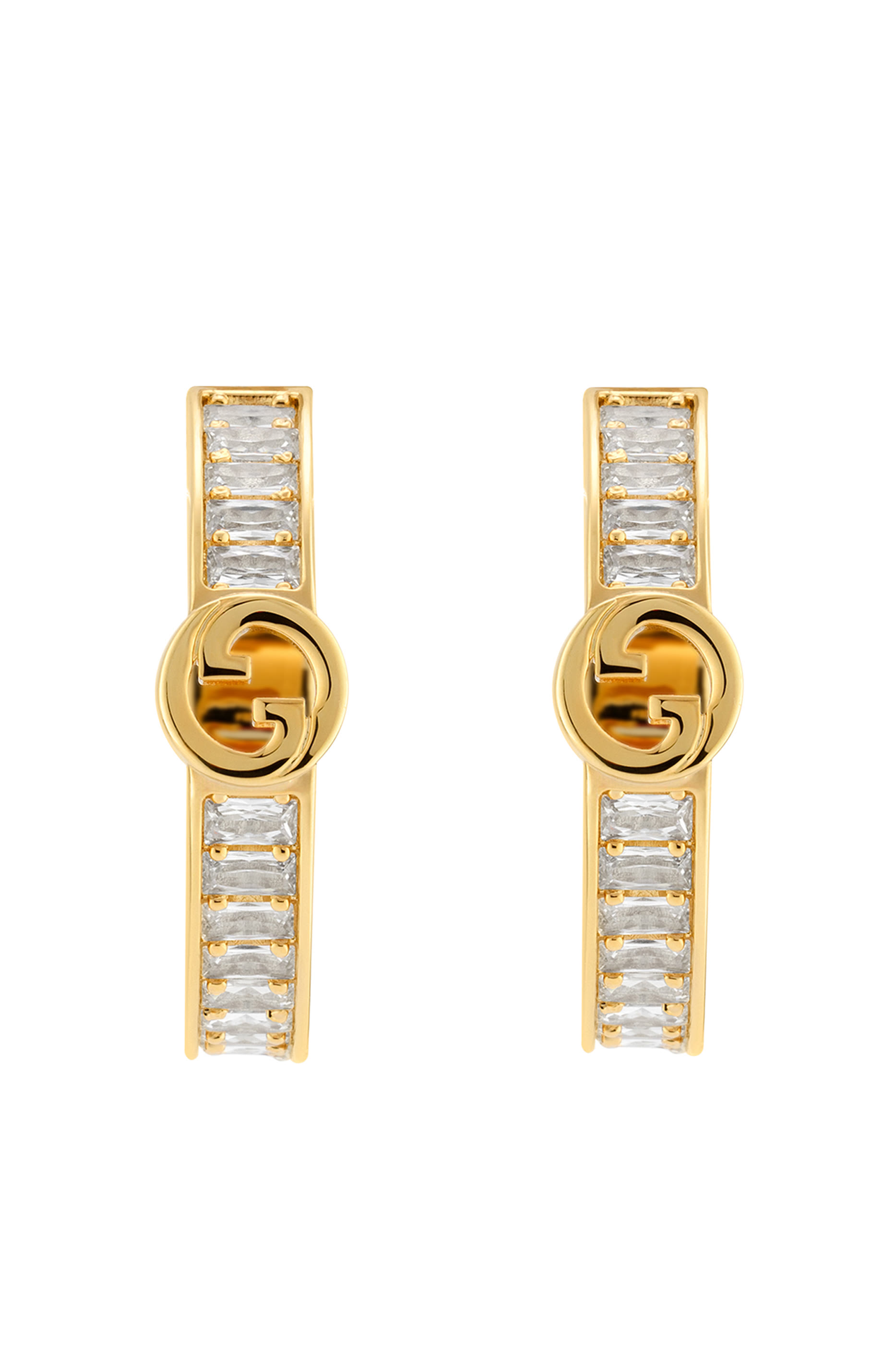 أقراط بلوندي مرصعة بالكريستال