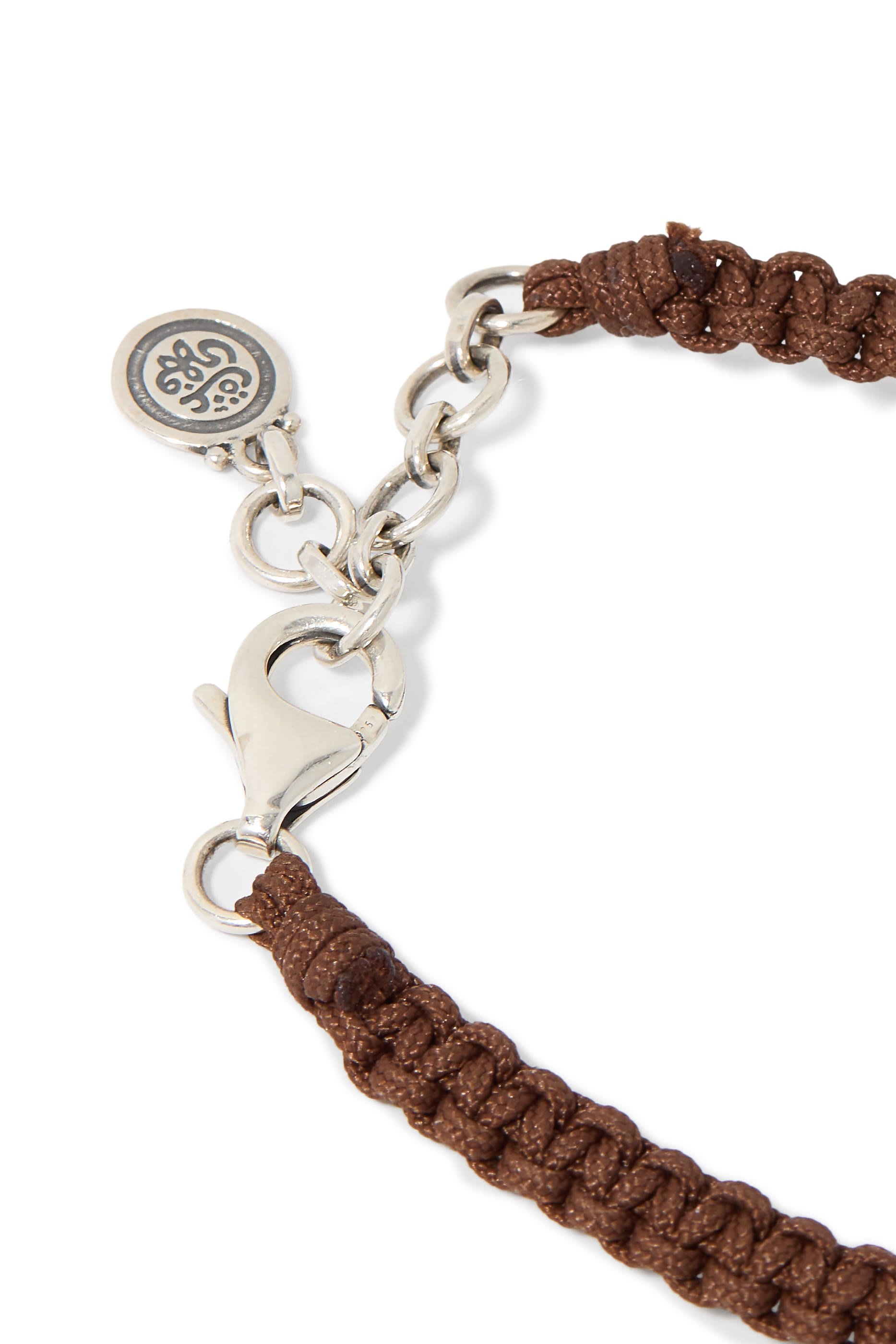 سوار نيفر آبارت بتصميم مضفر، قماش، فضة إسترلينية وذهب أصفر عيار 18