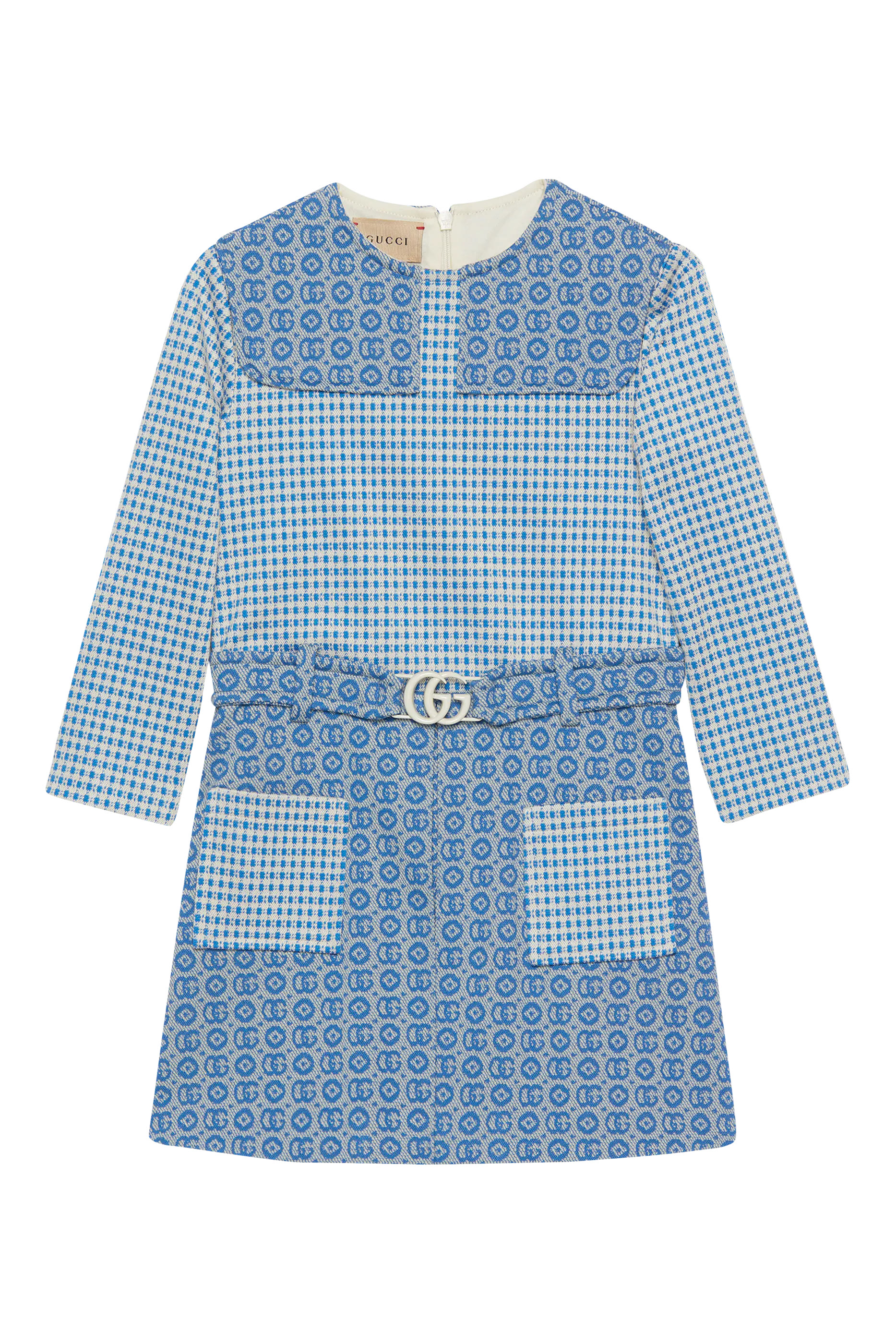 فستان جرسيه بحرفي شعار الماركة للأطفال