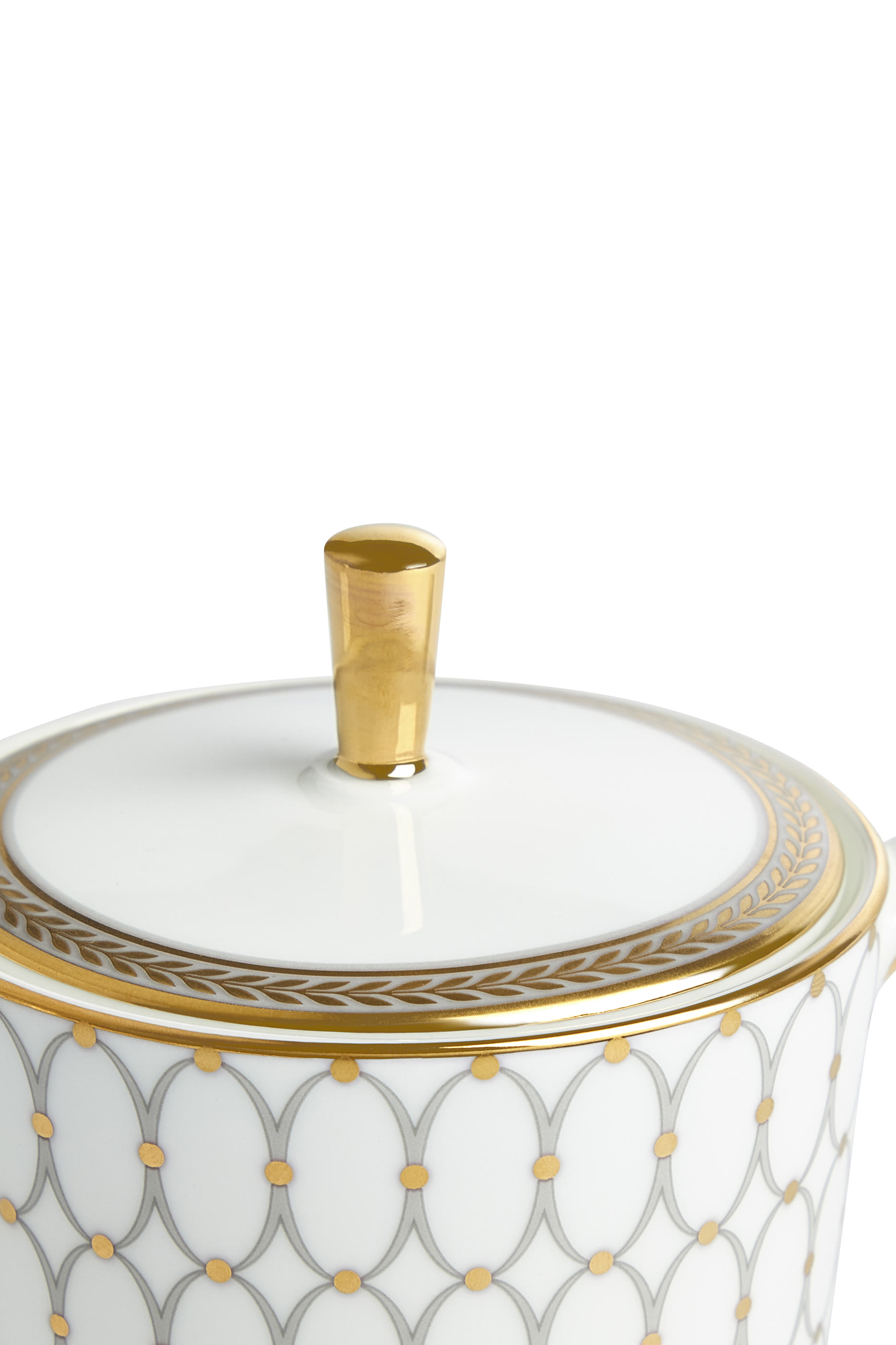 طقم وعاء سكر وإبريق كريمة رينيسانس رمادي