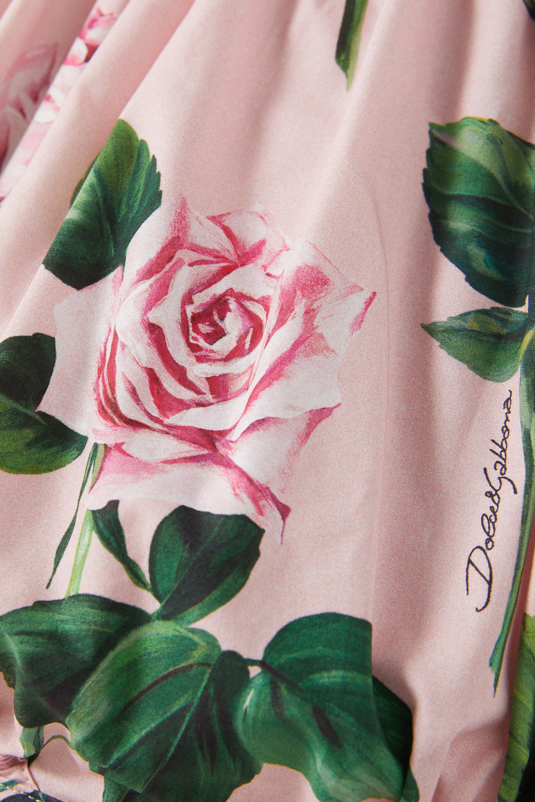 طقم رومبر بطبعات ورود بوبلين للأطفال