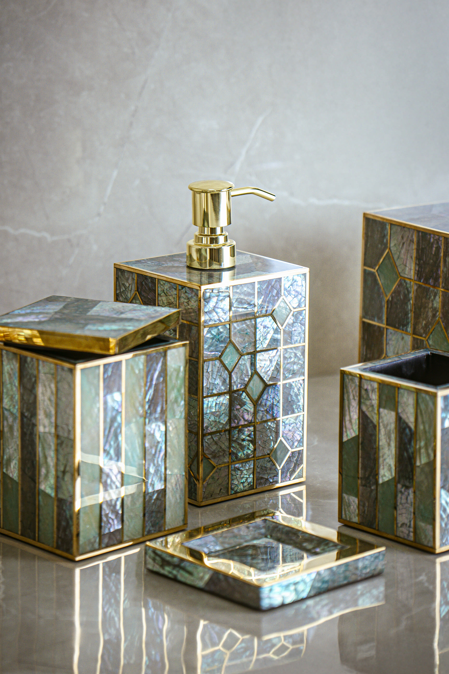 Crackled Abalone Shell Soap Dish