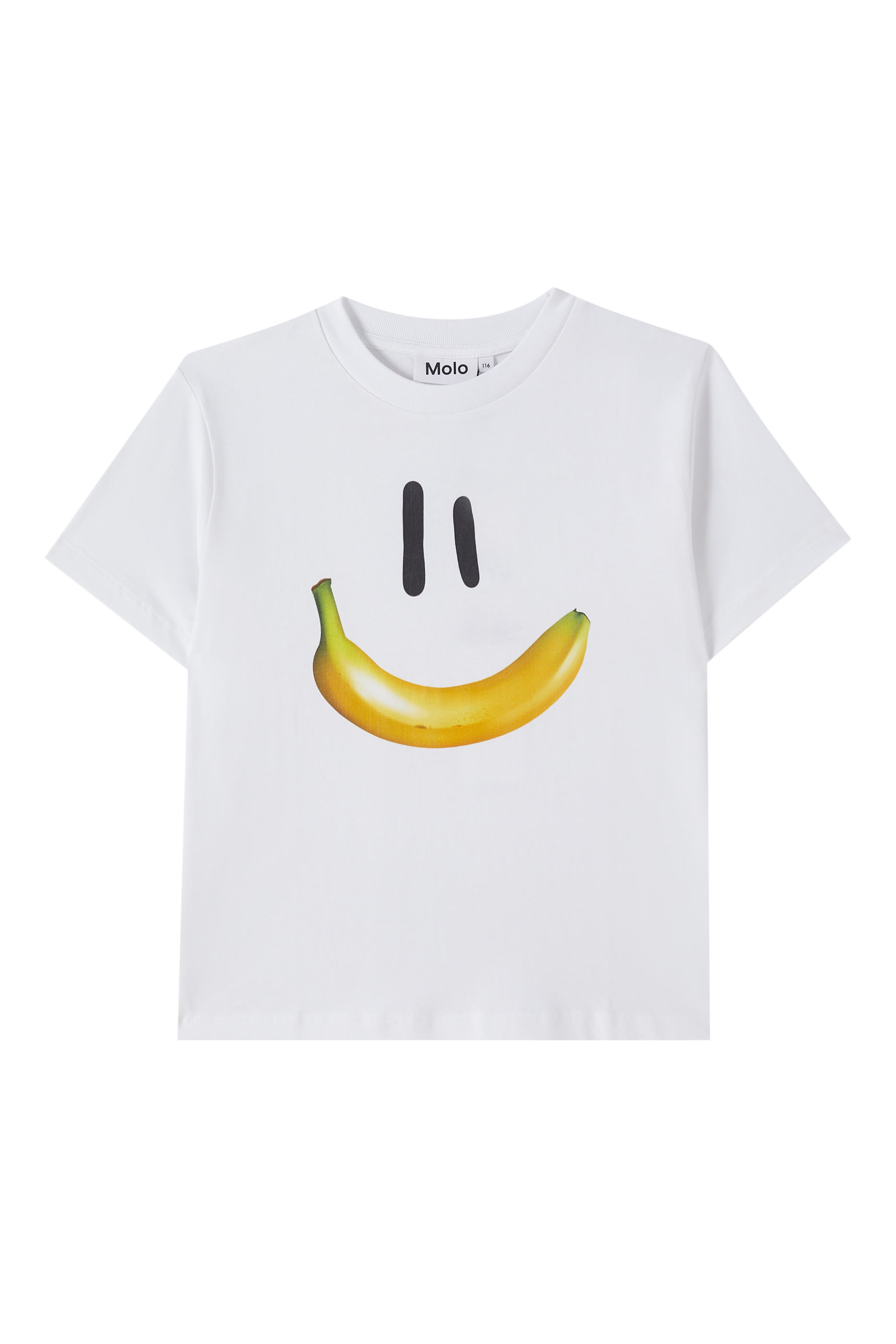 تيشيرت رايلي بنقشة وجة ضاحك بتصميم موزة للأطفال