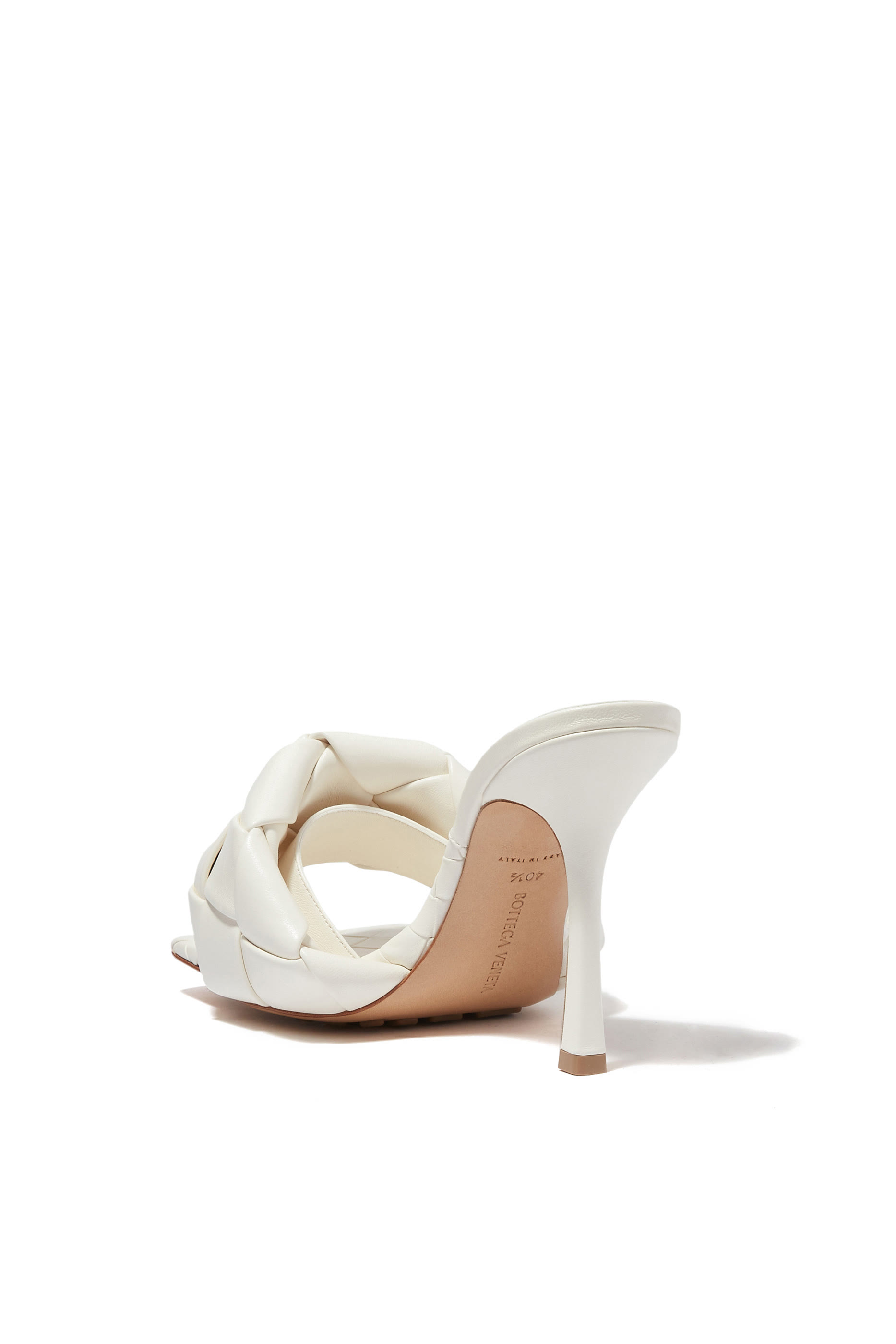 حذاء ليدو مفتوح 90 جلد بتصميم مجدول