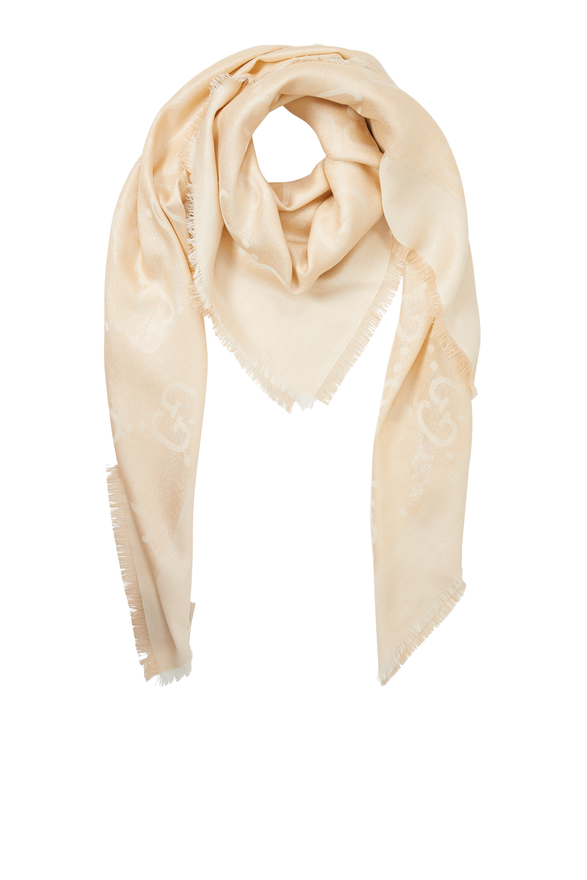 شال لوكس بنقشة شعار GG