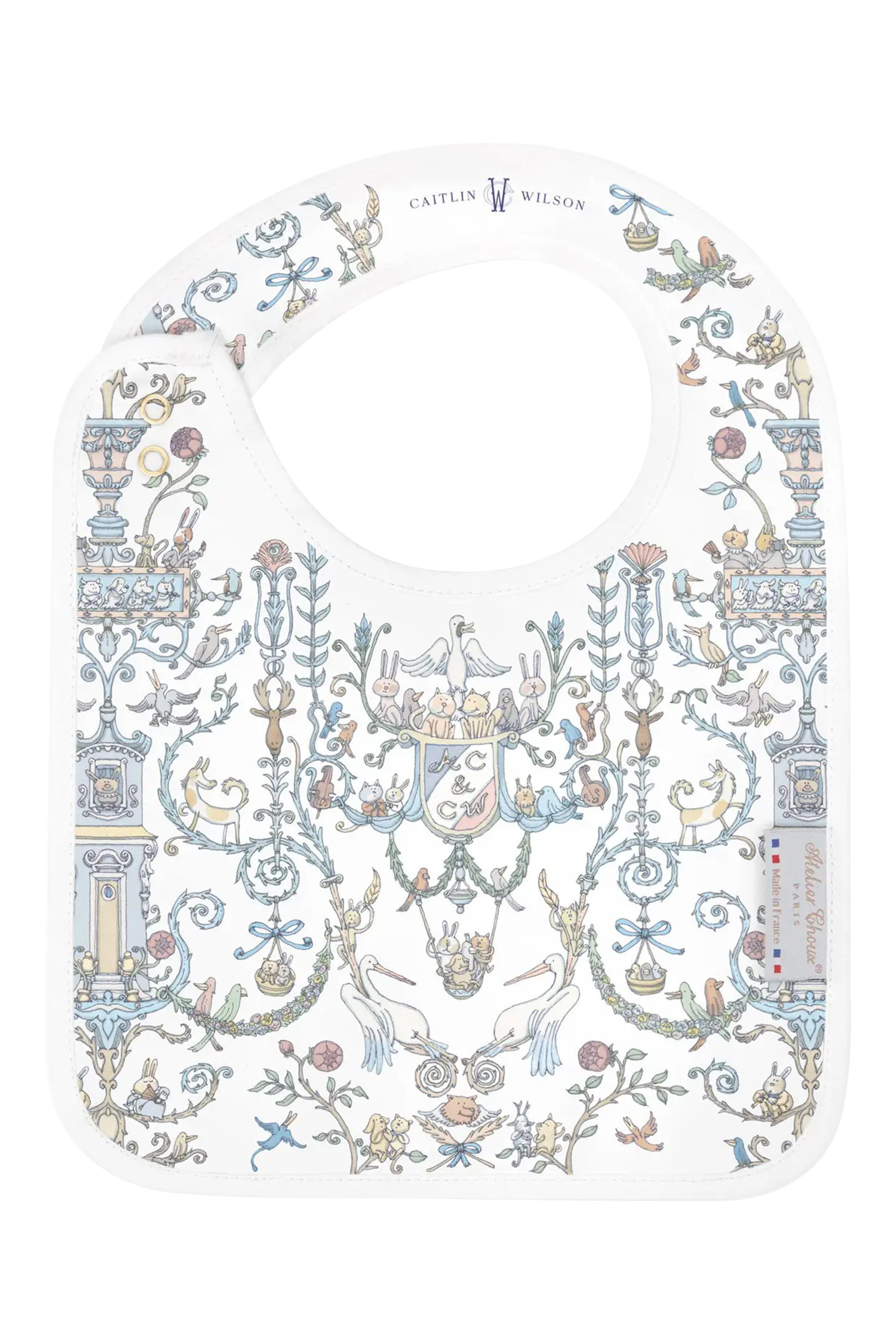 طقم وشاح كاريه ومريلة ساتان للأطفال