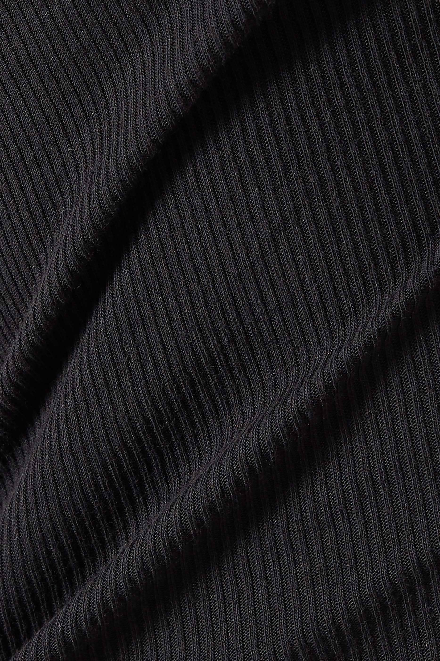 بلوزة بلا أكمام مضلعة قطن