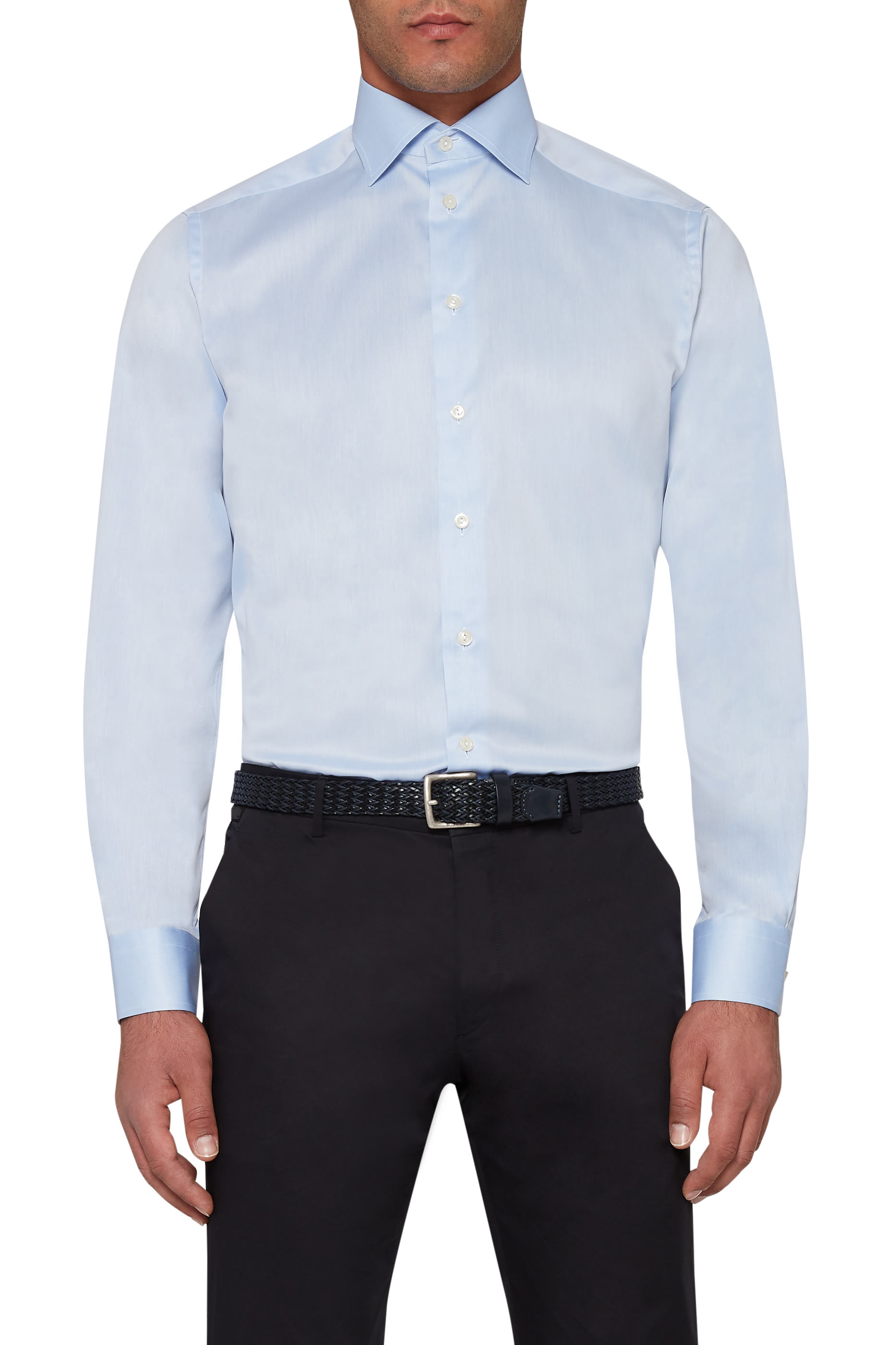 قميص بوبلين بأكمام طويلة