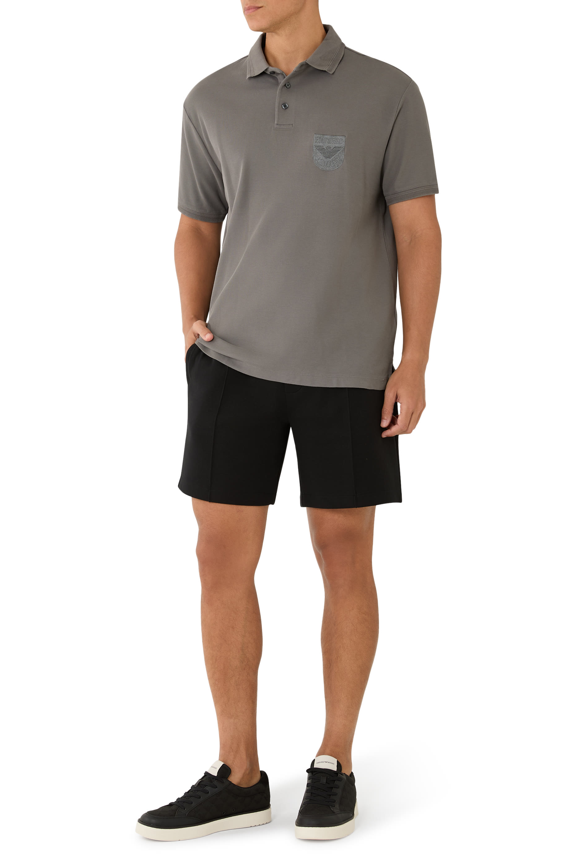 قميص بولو برقعة شعار الماركة جيرسيه