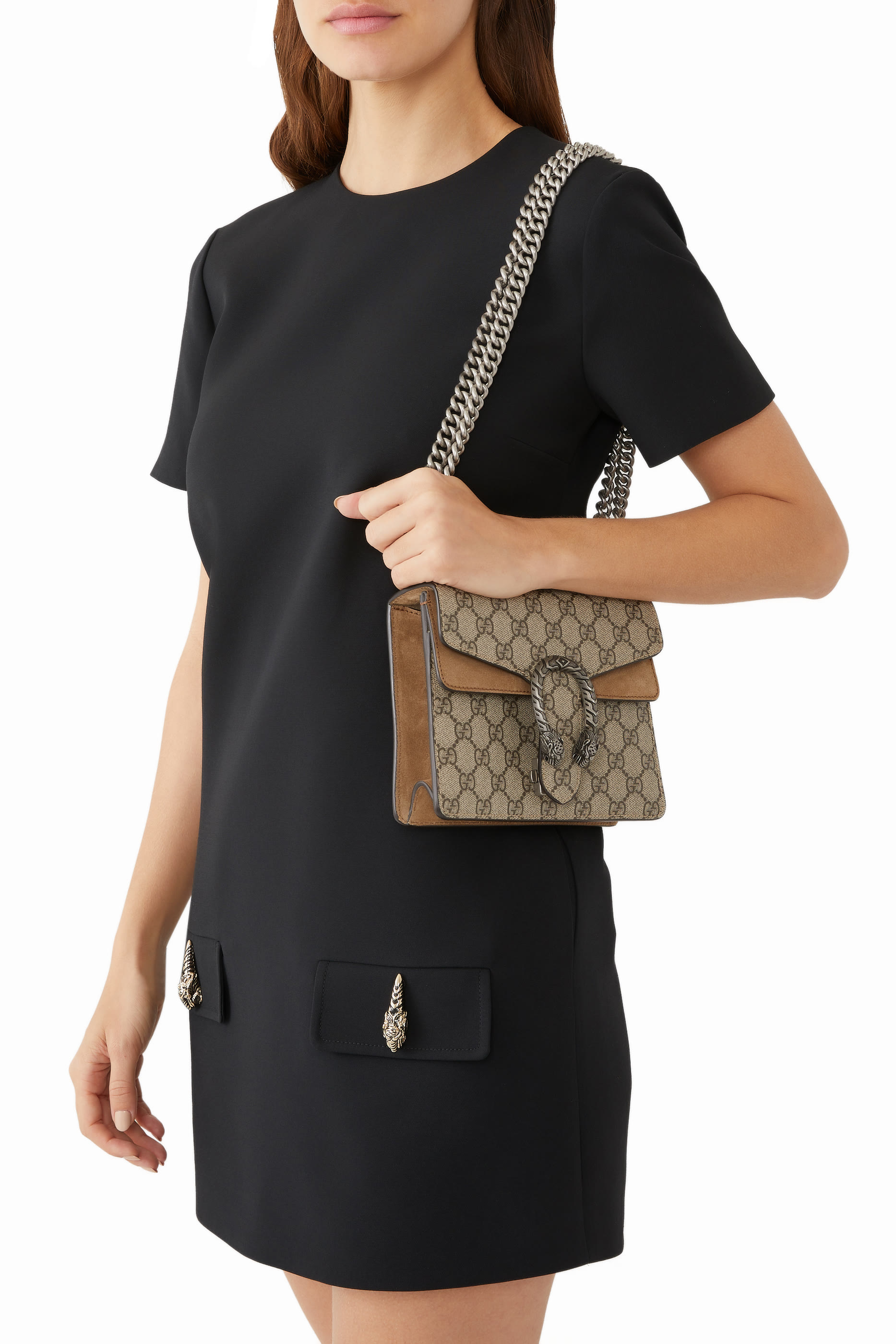 حقيبة كتف ديونيسوس ميني بنقشة حرفي GG