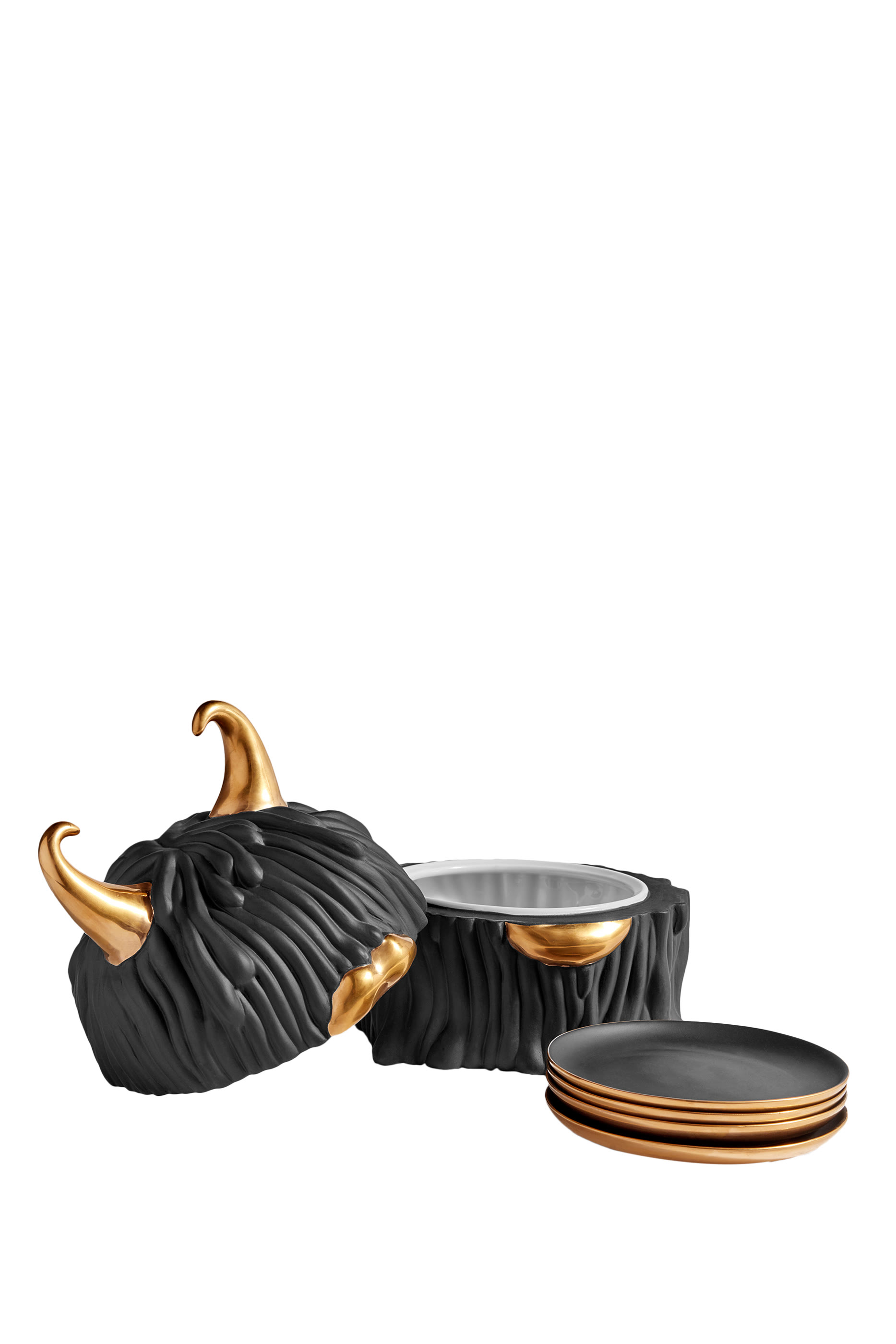 طقم أطباق وصندوق هاس ليندا، 4 قطع