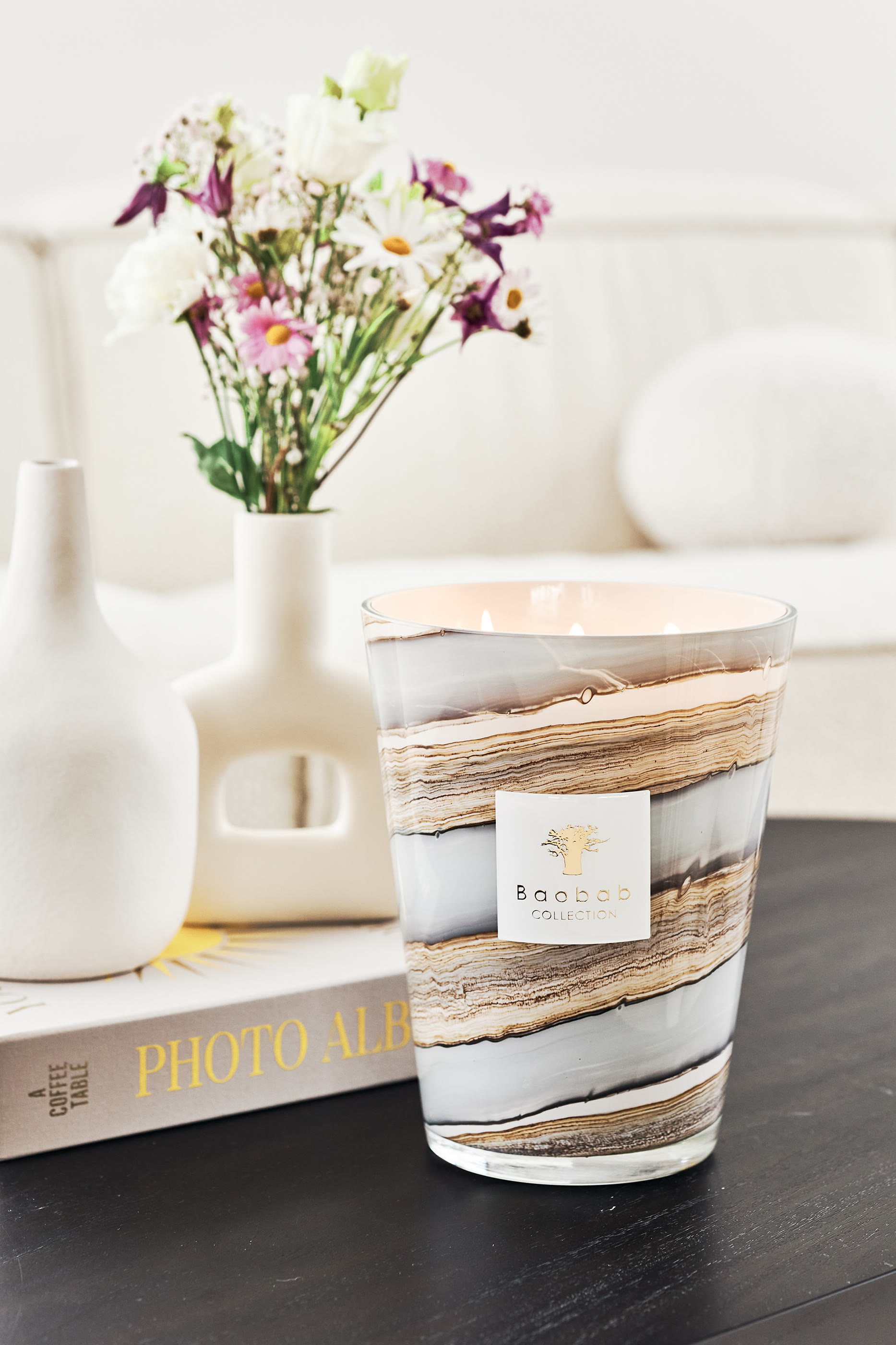 شمعة معطرة سونورا من مجموعة ساند حجم ماكس 24‏