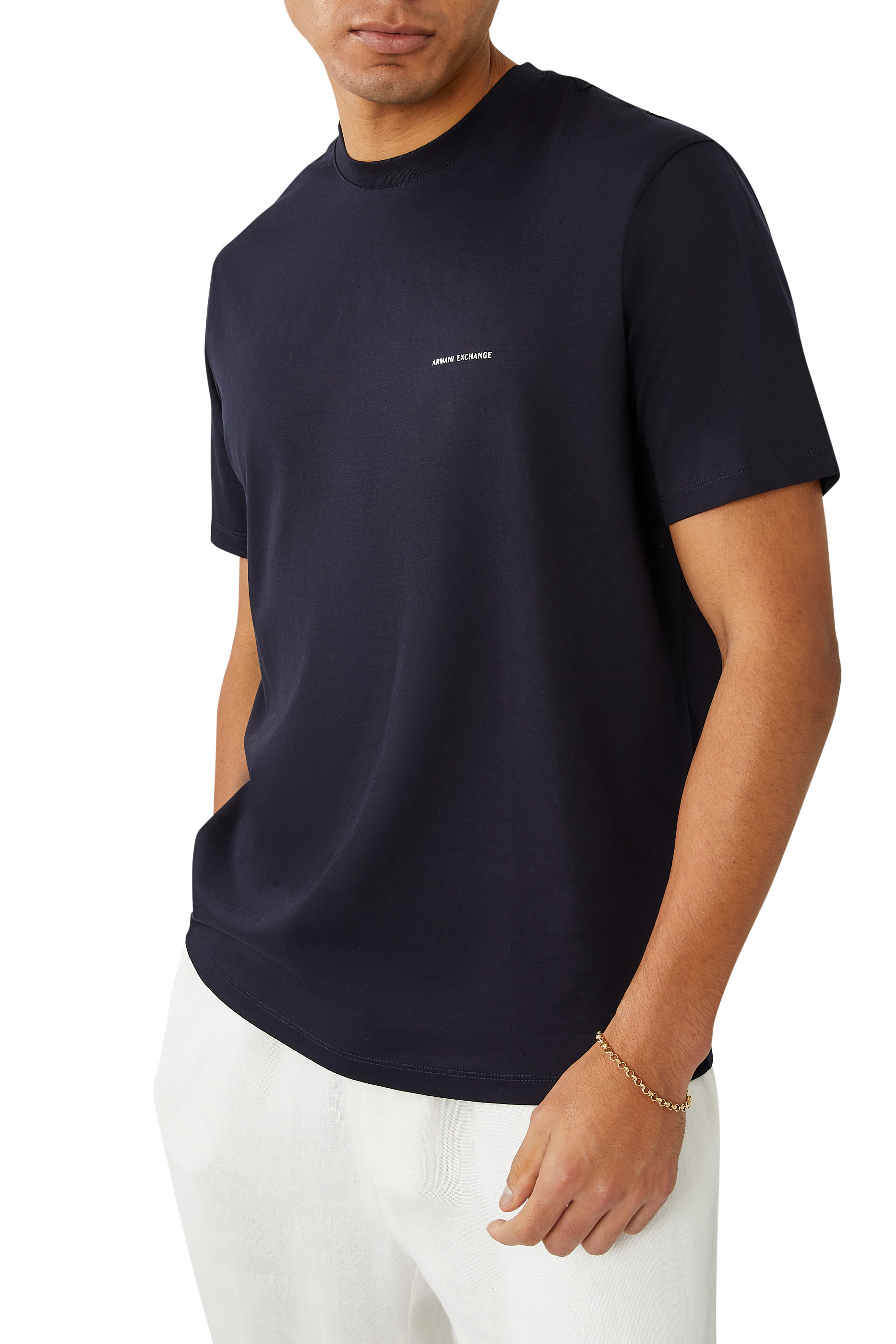 تيشيرت بشعار الماركة قطن