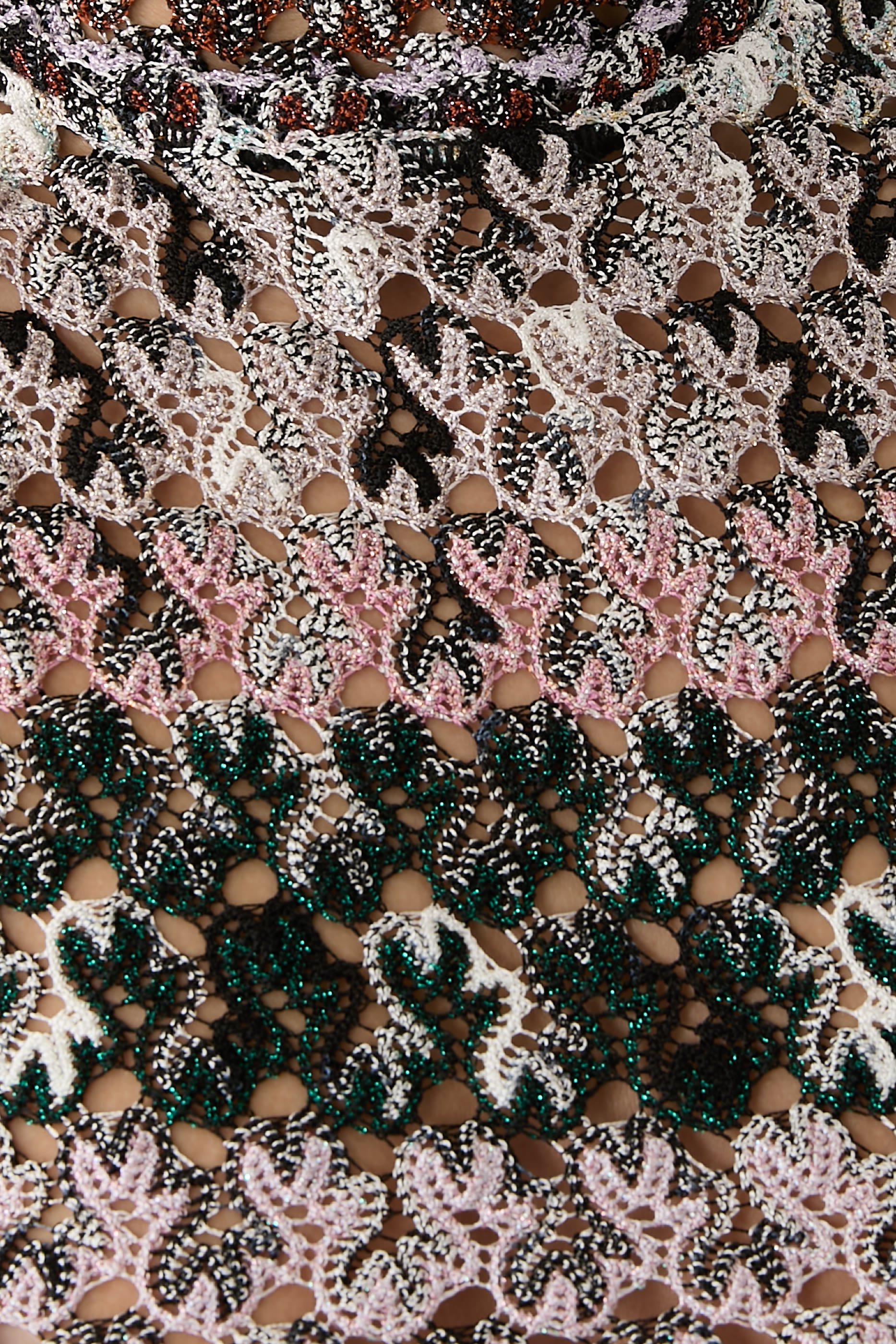 بلوزة مخططة بلا أكمام دانتيل راشيل لوركس