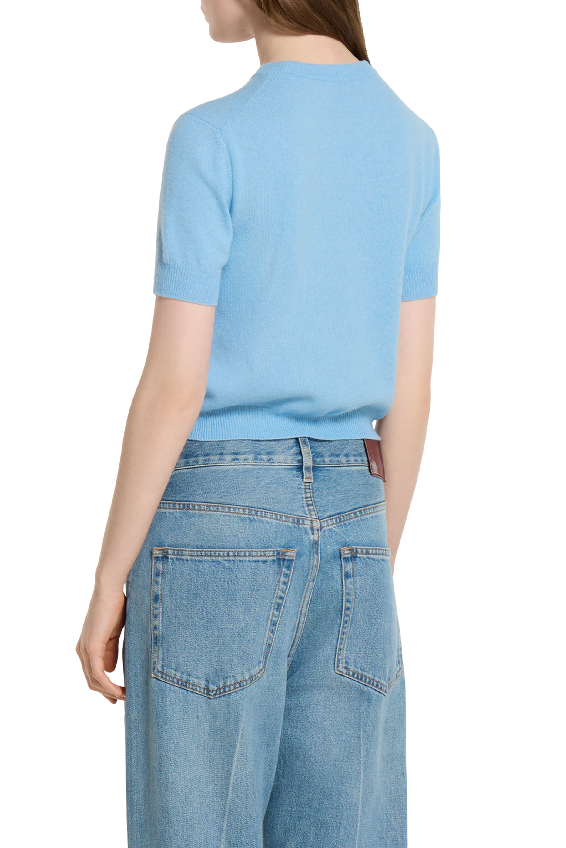 بلوزة مزينة بشعار الماركة كشمير