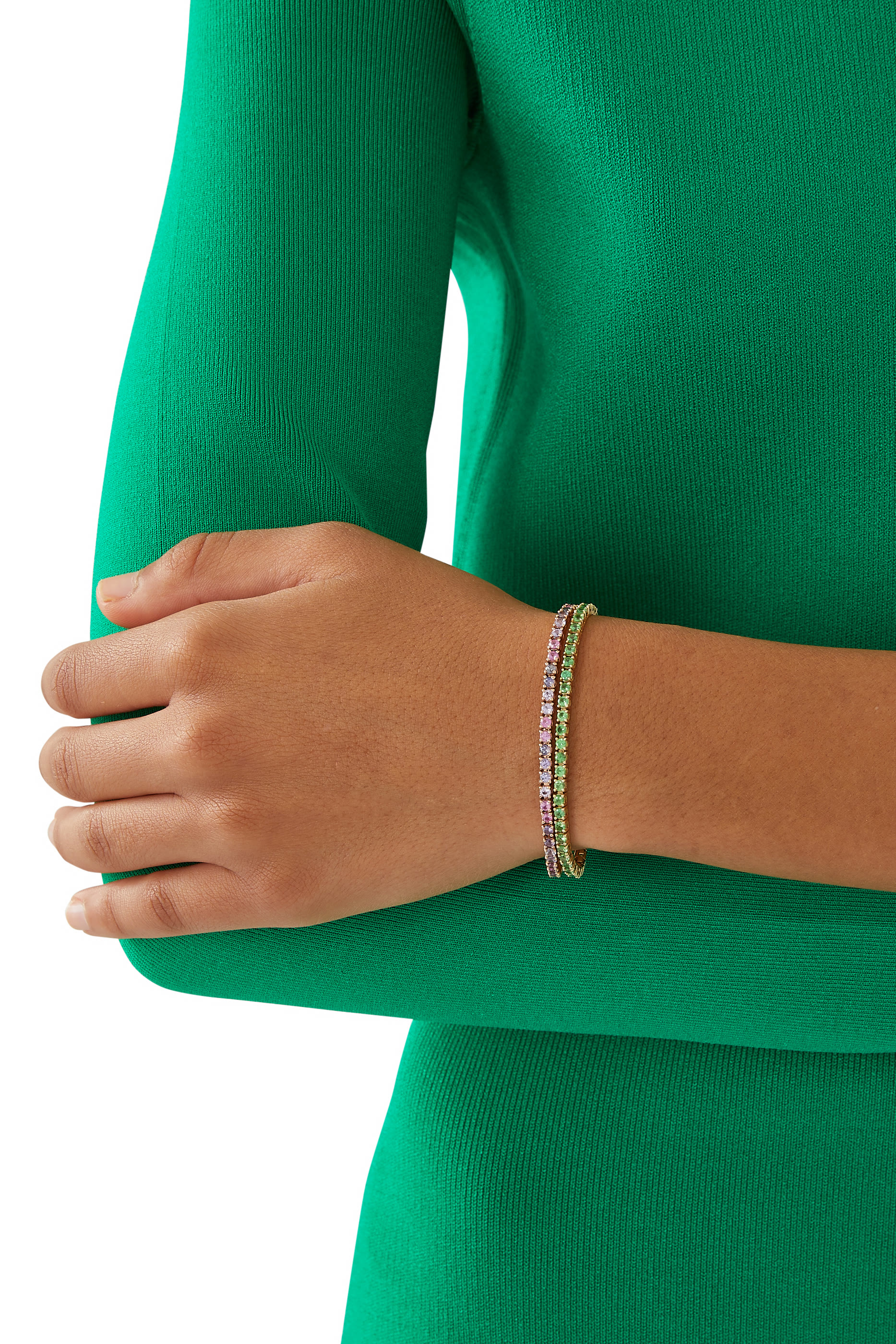 سوار تنس ثيك مرصع بحجر عقيق