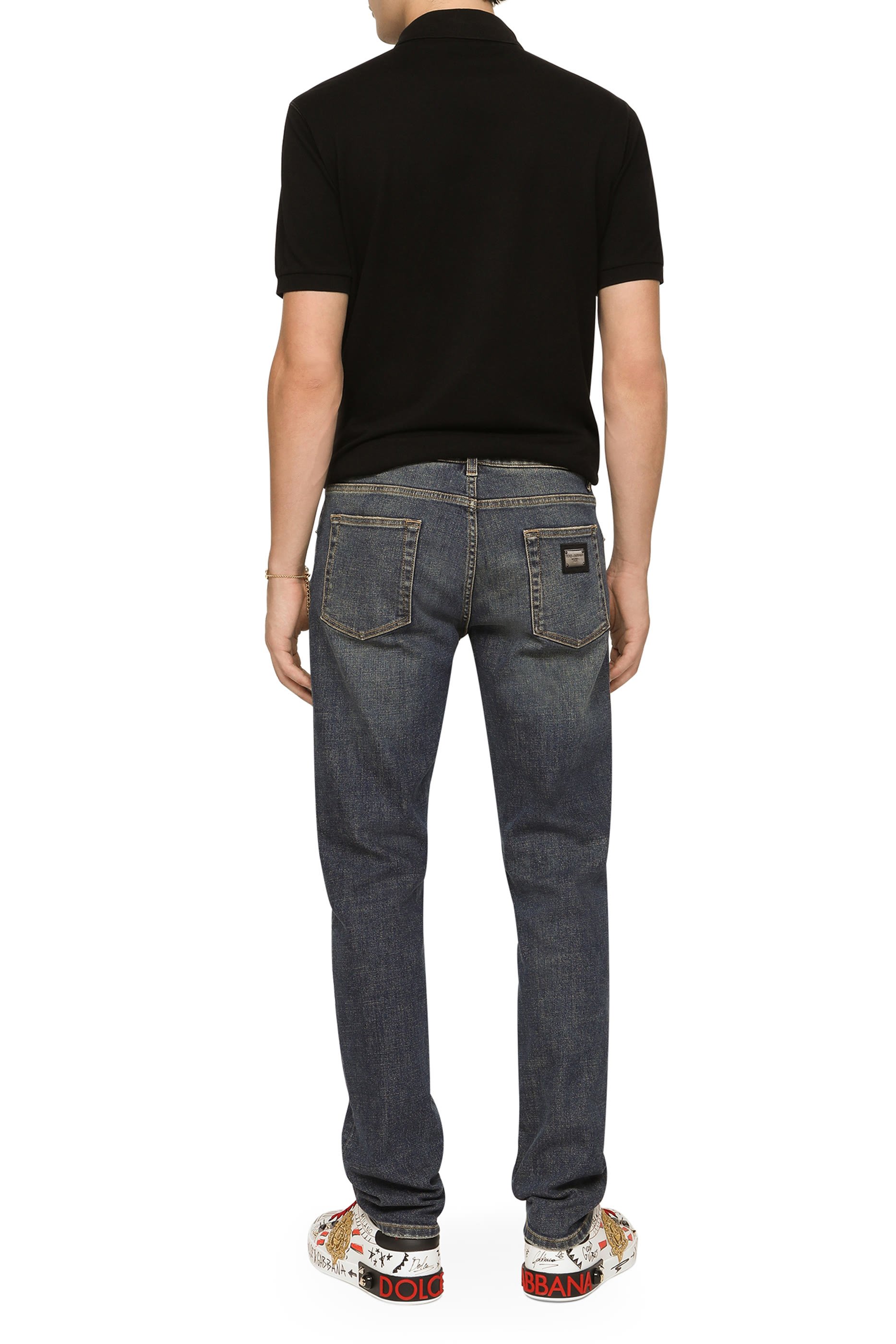 بنطال جينز مطاطي بقصة ضيقة