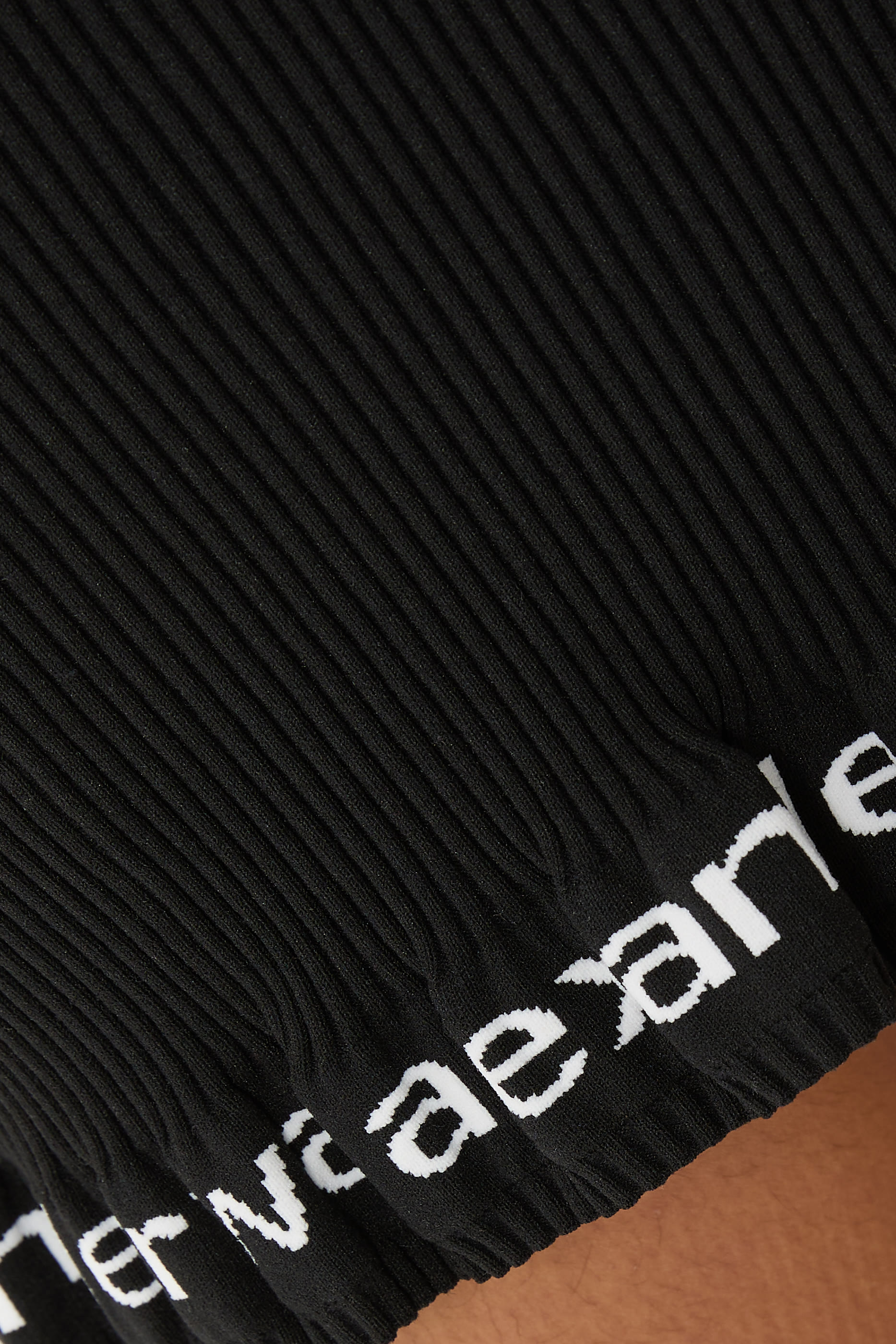 فستان بأكمام قصيرة قماش مضلع