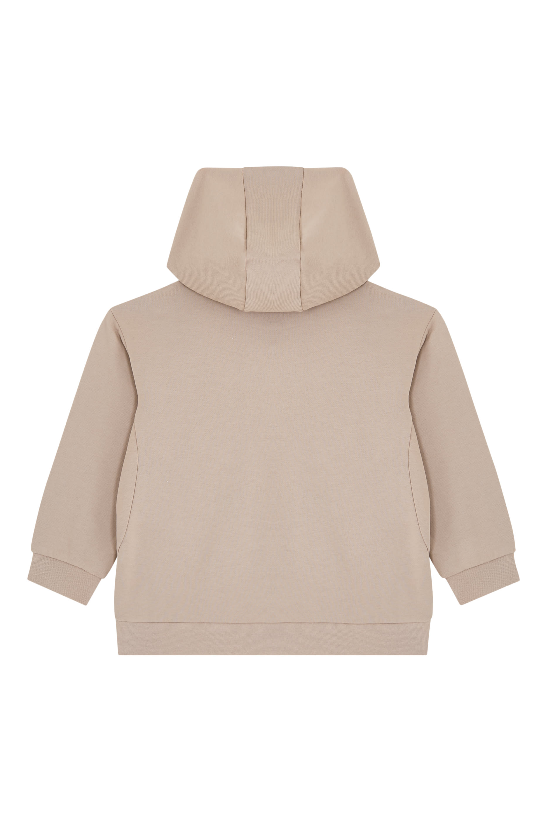 سويت شيرت بغطاء للرأس مزين بشعار الماركة قطن للأطفال