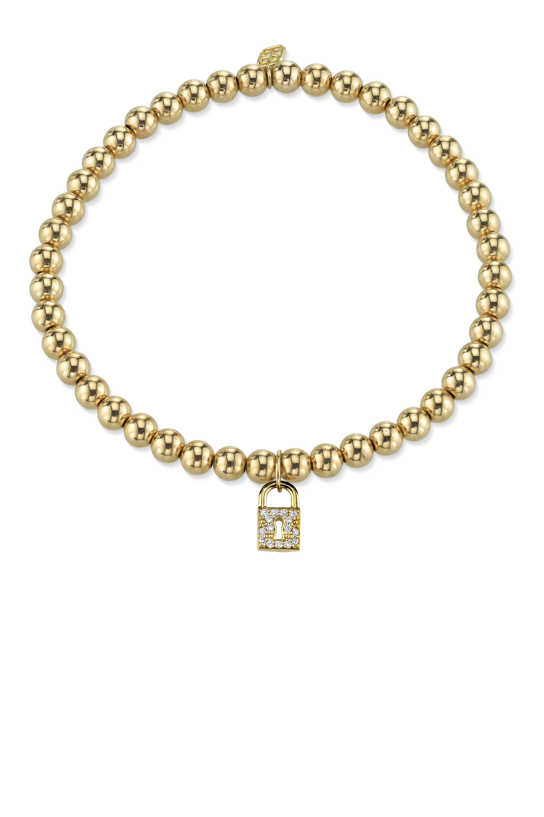 سوار ذهب أصفر بقفل إغلاق متوسط