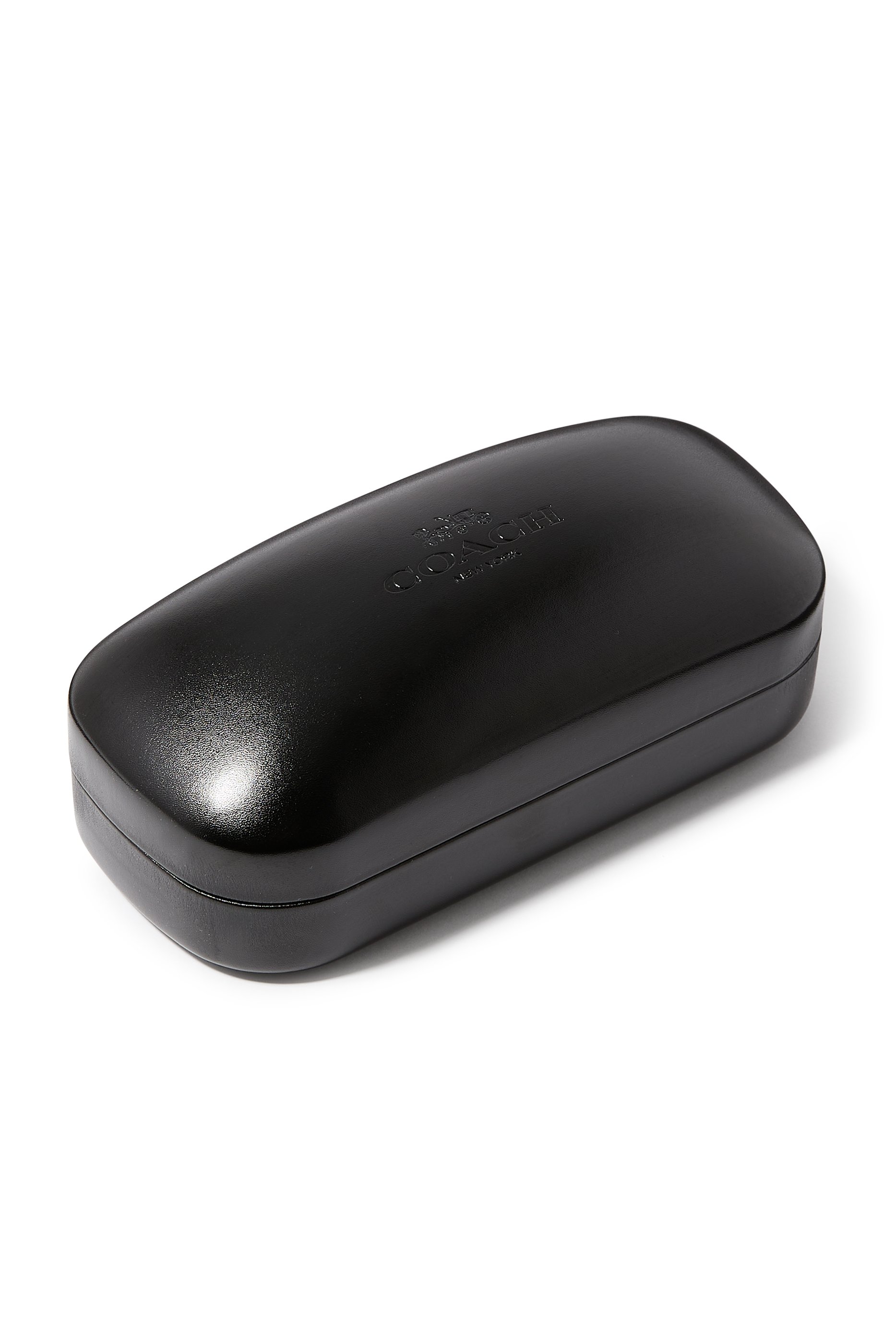 نظارة شمسية بإطار بتصميم مستطيل بتفاصيل شعار الماركة