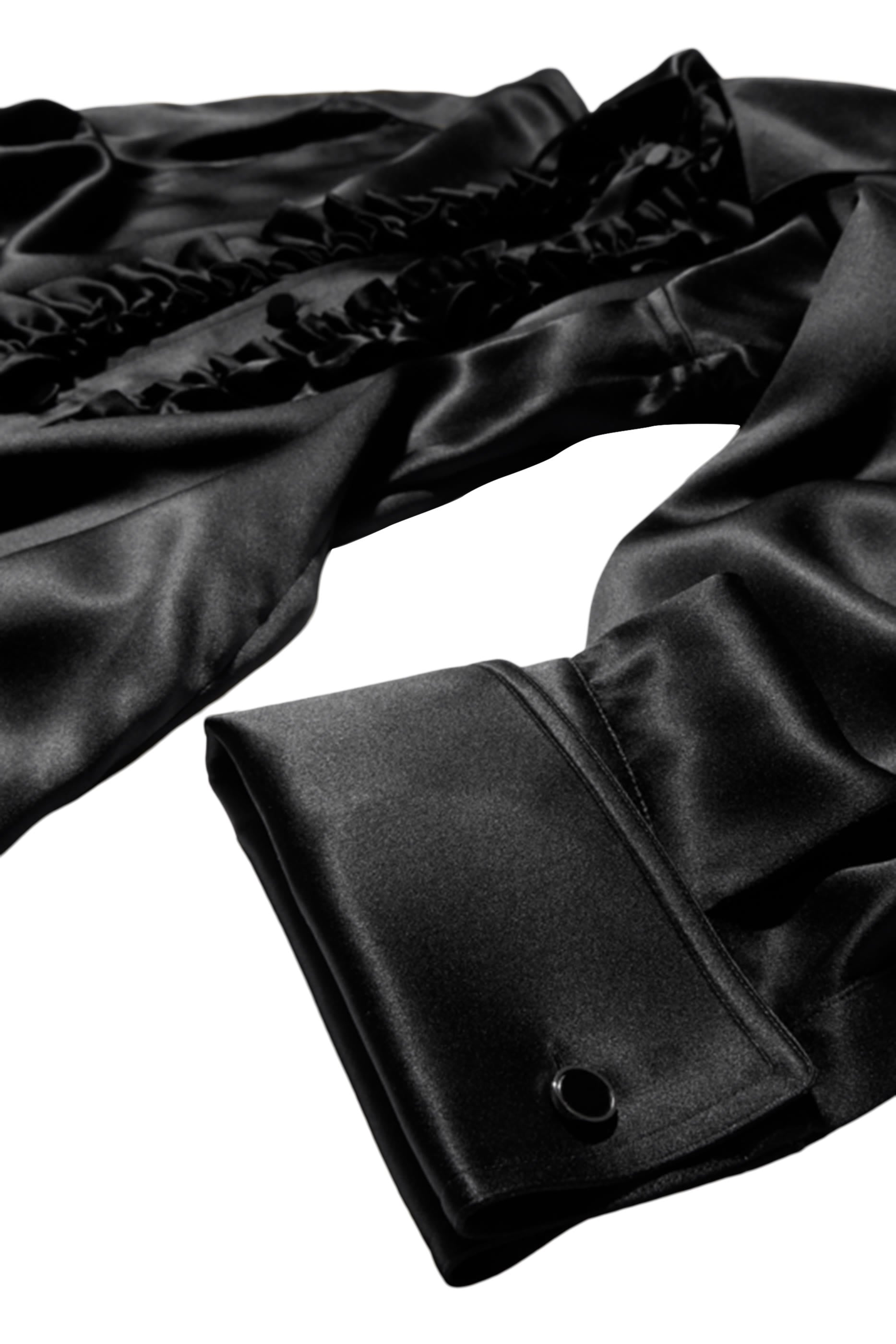 قميص بكشكش حرير ستان